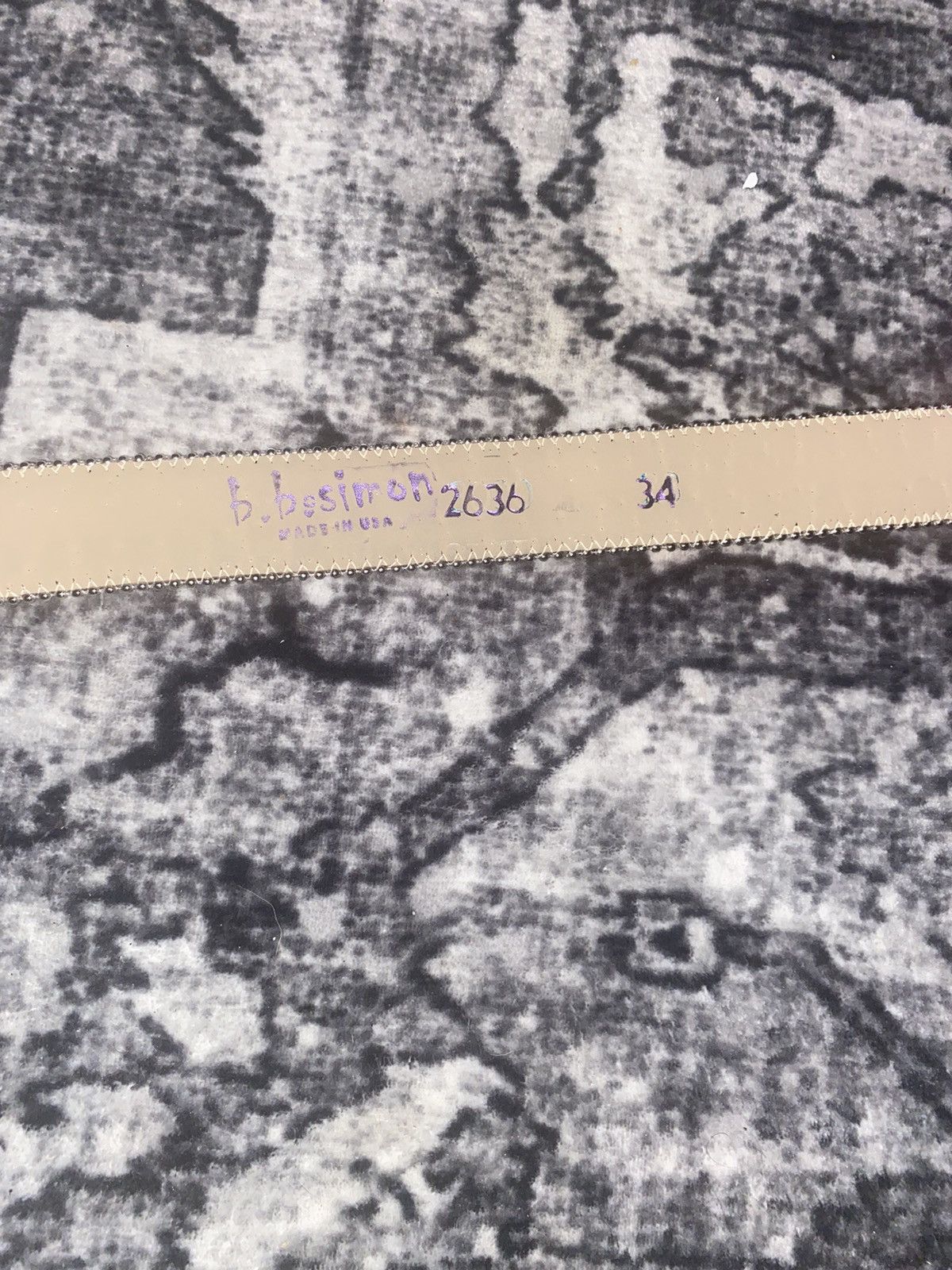 B.B. Simon custom pink fur studded bb belt Size 34 - 2 Thumbnail