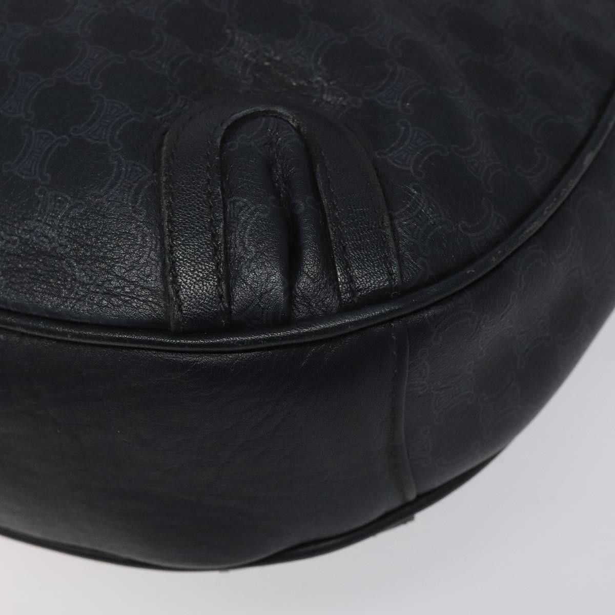 Celine CELINE Macadam Canvas Shoulder Bag Leather Navy Gold Size ONE SIZE - 10 Thumbnail