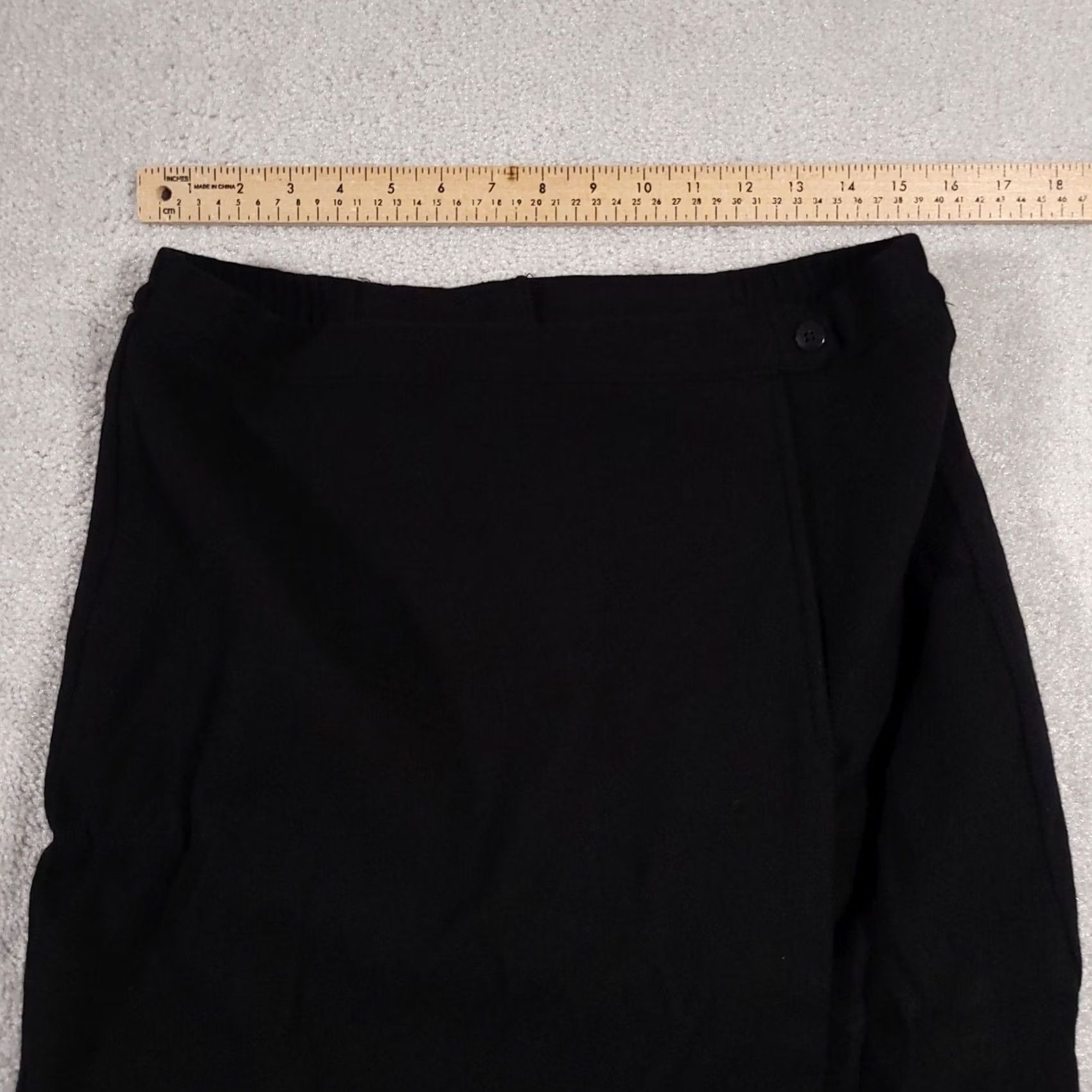 Vintage VINTAGE Norton McNaughton Wool Pencil Skirt Women's 16P Petite Black Lined 80s Size 38" / US 16 / IT 52 - 4 Thumbnail