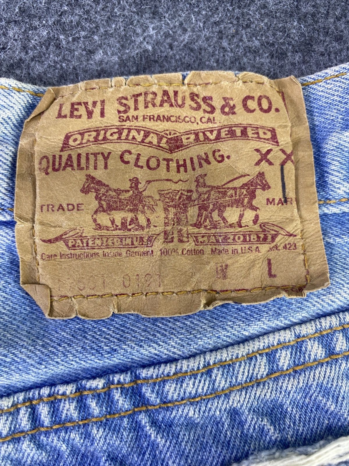 Jean × Levi's × Vintage Vintage Levis Distress Jeans - J914 Size 29" - 11 Thumbnail