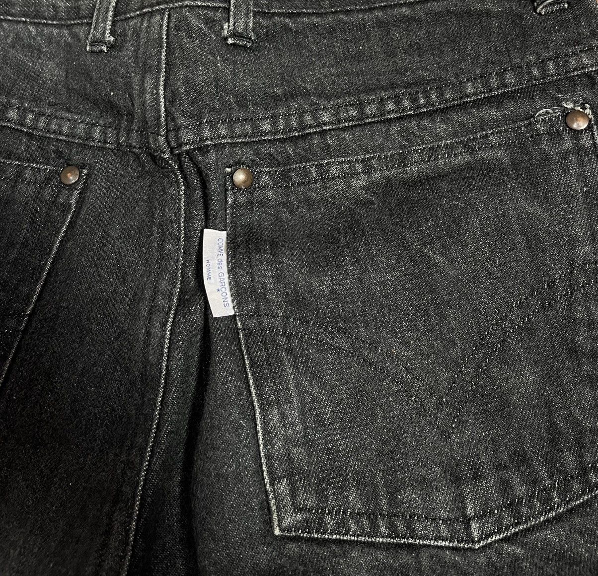 Comme des Garcons Vintage cdg homme classic straight dark grey jeans Size US 27 - 5 Thumbnail