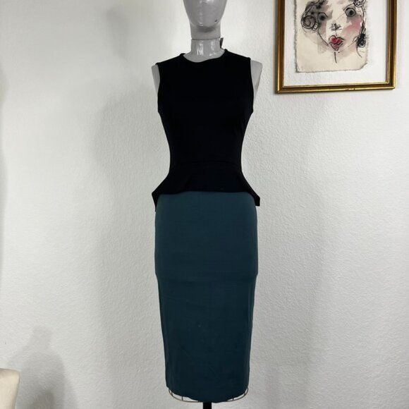 Stella McCartney Stella McCartney Two Tone Peplum Midi Dress Size XS / US 0-2 / IT 36-38 - 1 Thumbnail