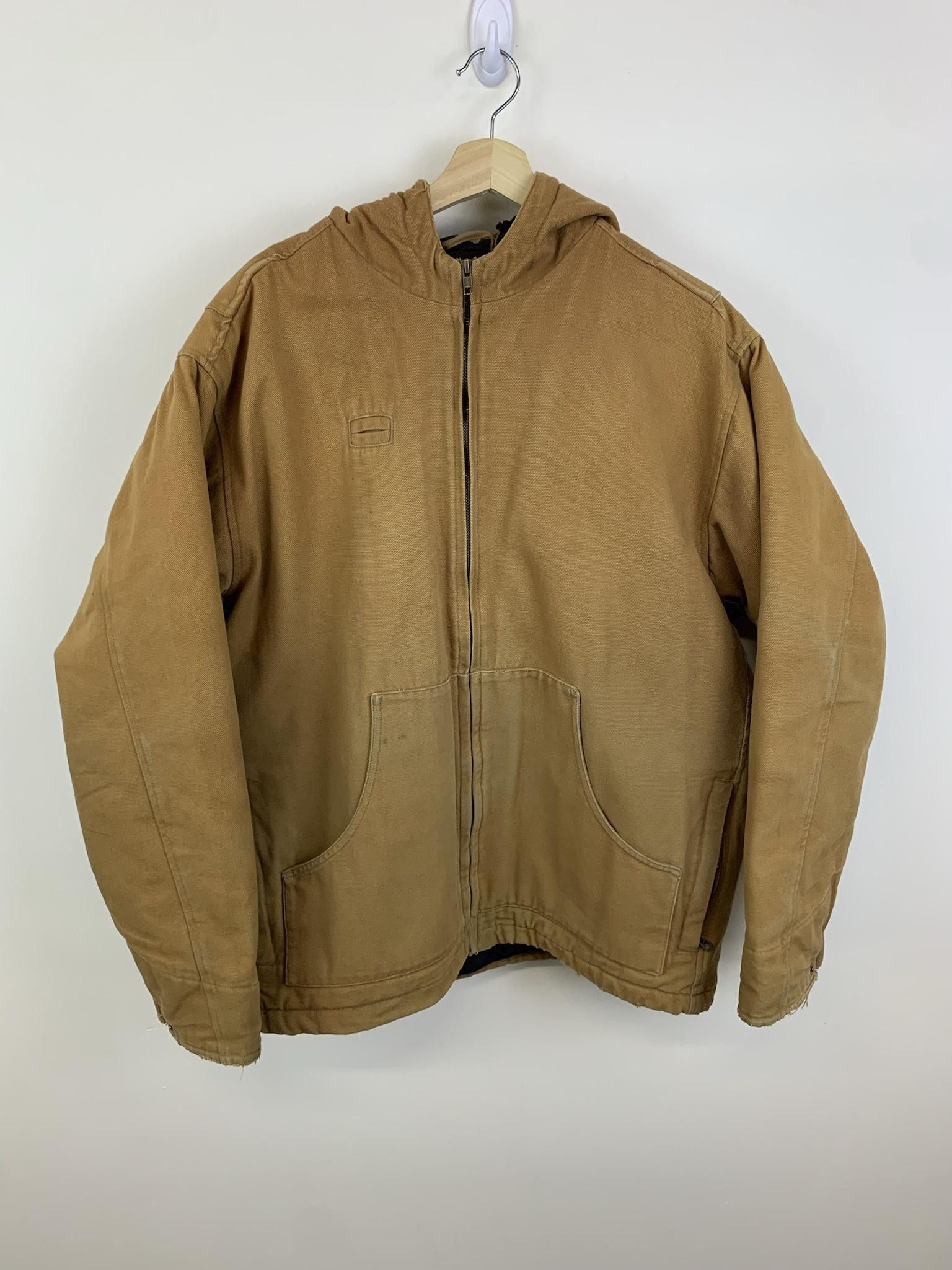 image of Carhartt x Vintage Tan Canvas Active Hooded Jacket, Men's (Size Large)