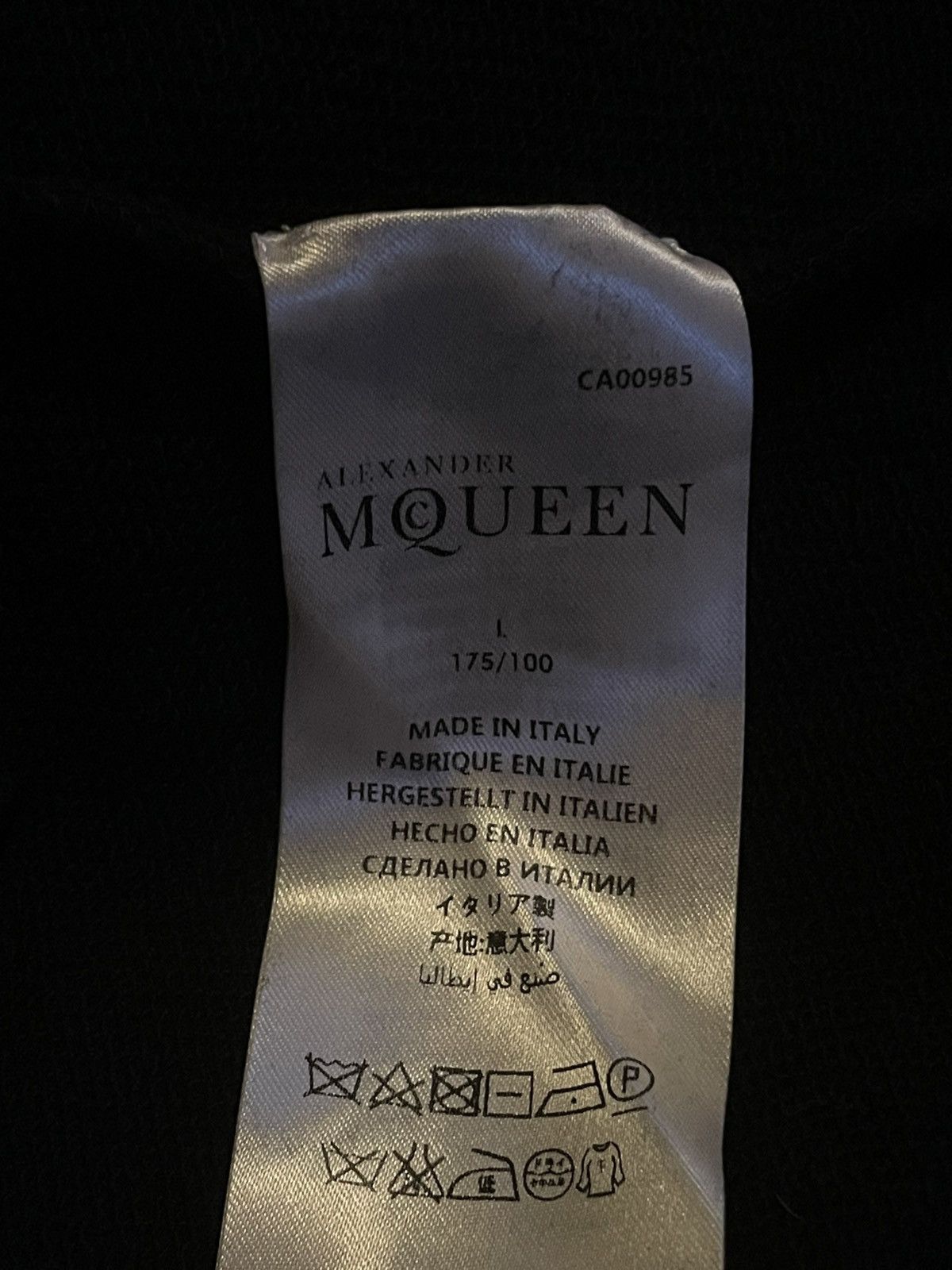 Alexander McQueen × McQ Alexander McQueen Alexander Mcqueen FW16 Logo Silk Sleeves Crewneck Men’s L Size US L / EU 52-54 / 3 - 7 Thumbnail