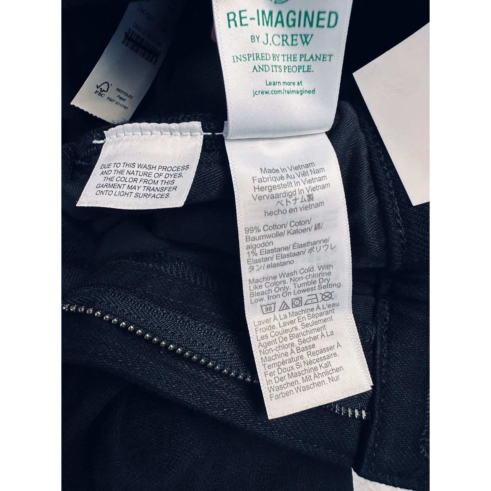 J.Crew J.Crew Womens Denim Trouser Wide Leg Jean Black High Rise Sz Size 26" / US 2 / IT 38 - 14 Thumbnail