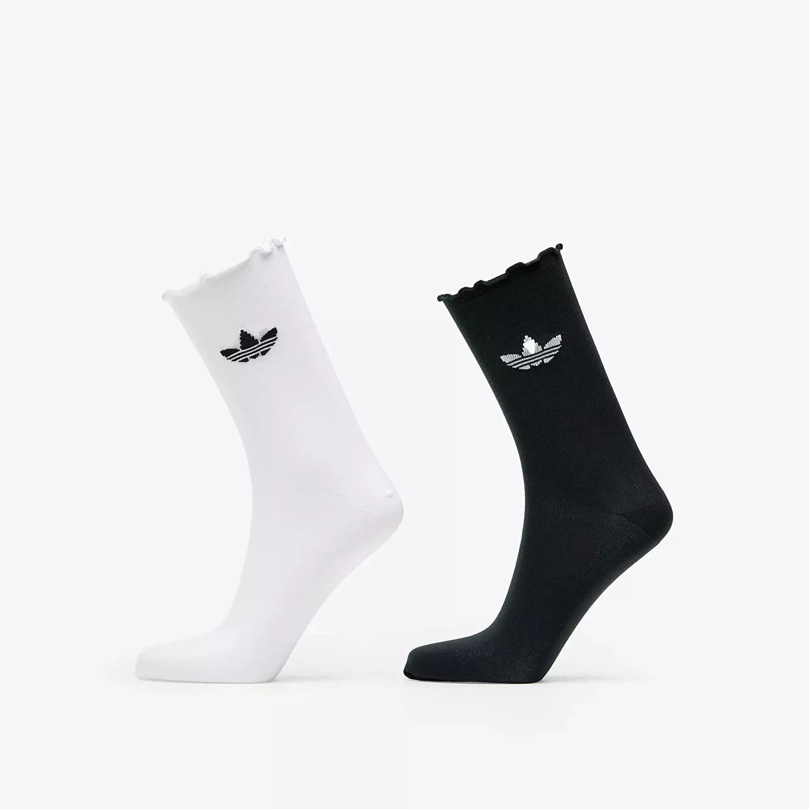 Adidas ADIDAS Originals Semi-Sheer Ruffle Crew Socks 2 Pairs HC9532 Size ONE SIZE - 1 Thumbnail