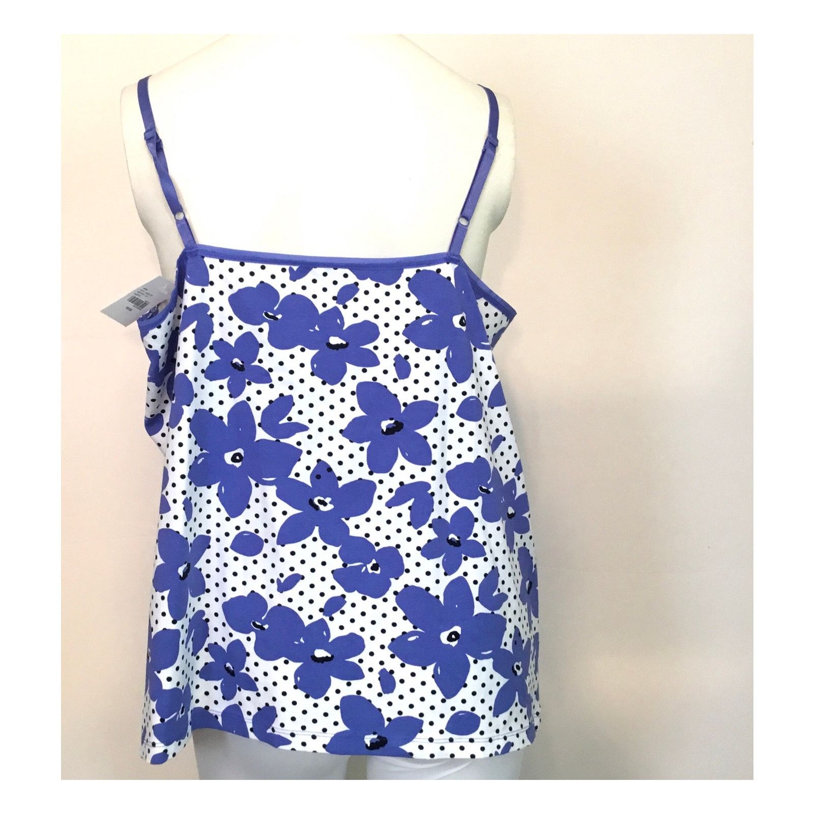 Other Lane Bryant Camisole NWT Size 18/20 Purple Floral Black Dot Size ONE SIZE - 3 Thumbnail