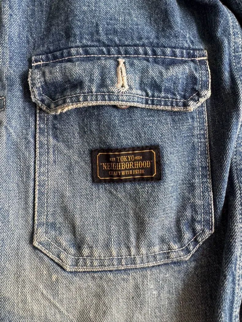 Neighborhood Neighborhood Chinese Tunic Jacket Denim Size US L / EU 52-54 / 3 - 3 Thumbnail