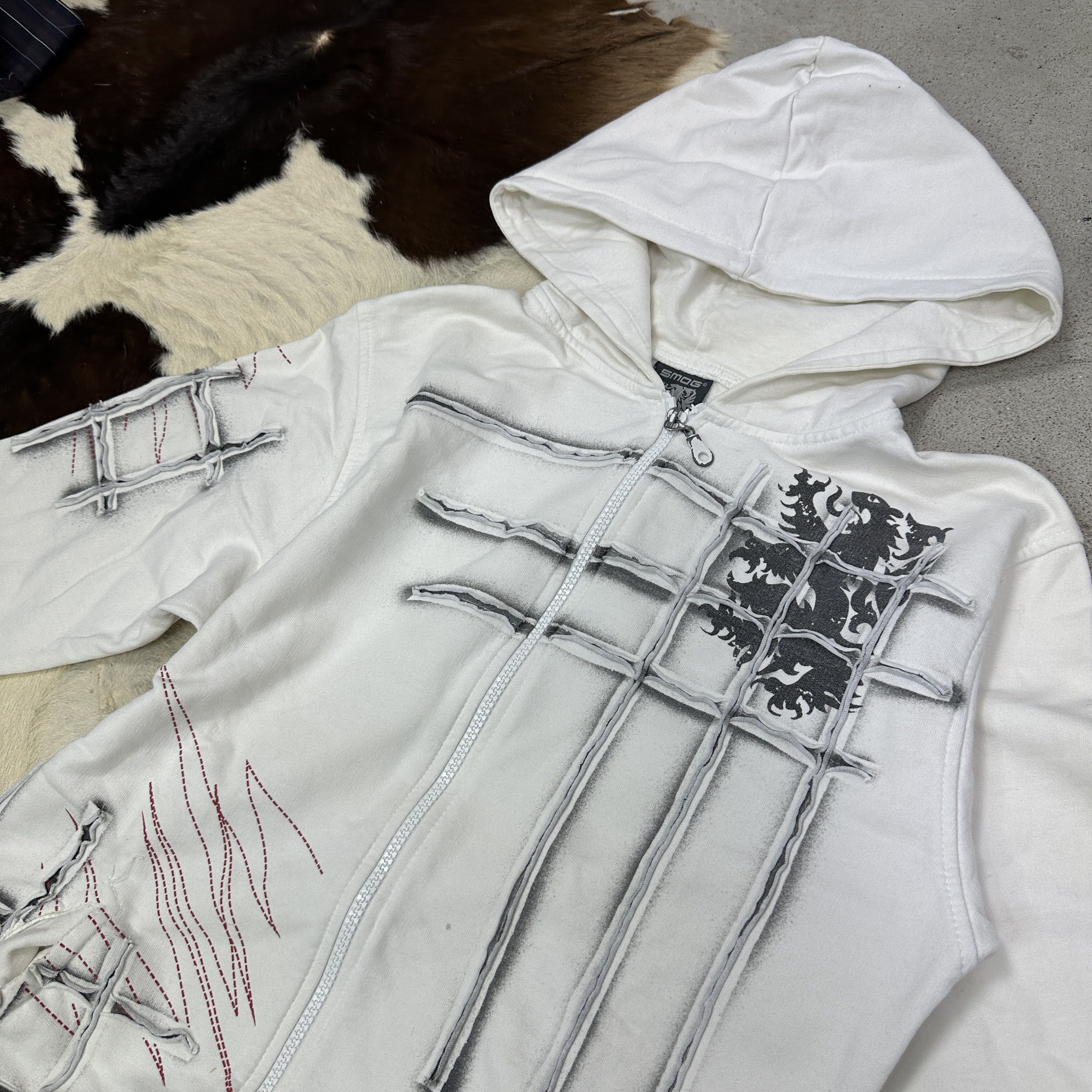 Vintage Vintage Streetwear Casual Embroidered Zip Hoodie Y2K Size US S / EU 44-46 / 1 - 3 Thumbnail