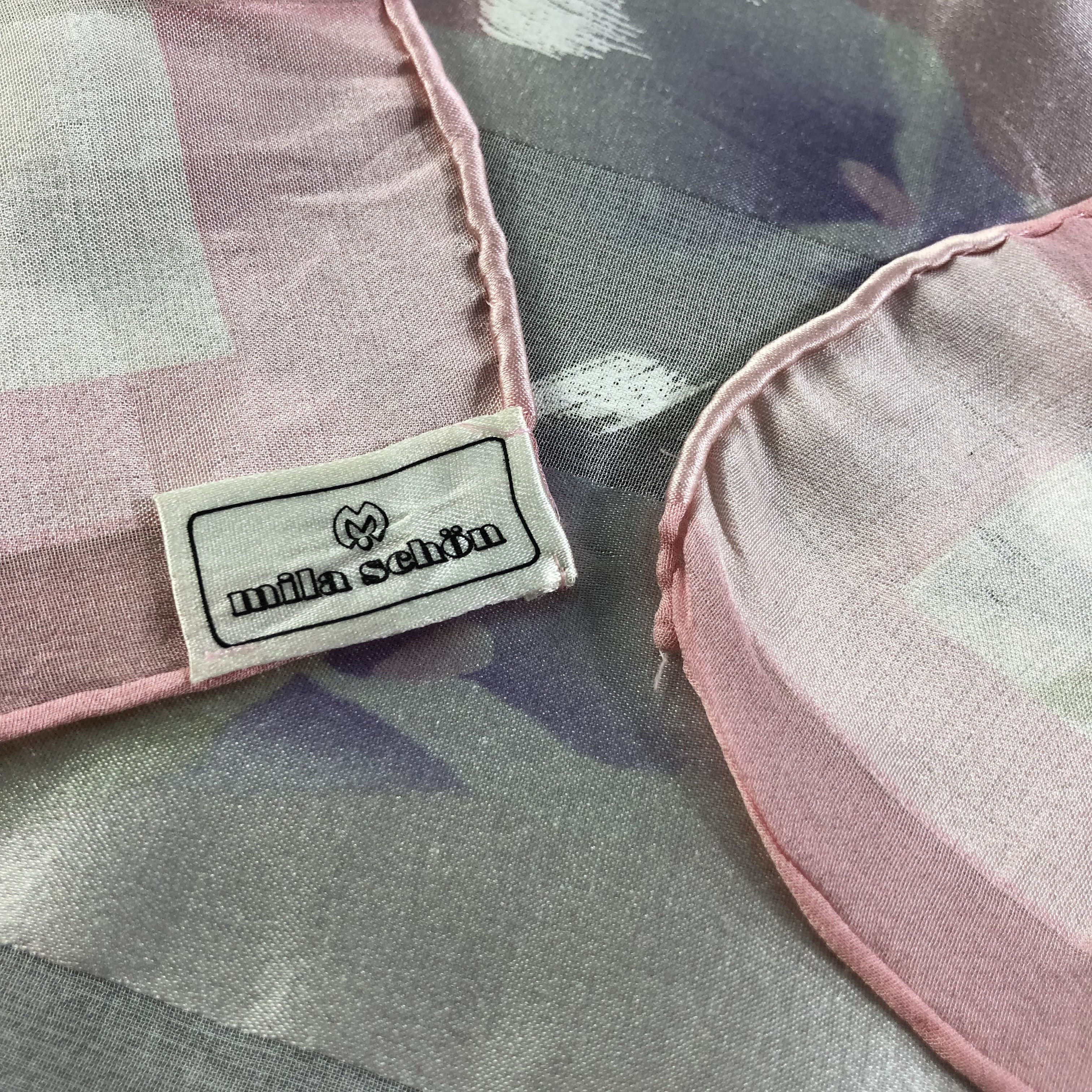 Mila Schon Vintage Mila Schon Floral Hand Rolled Silk Scarf M796 Size ONE SIZE - 5 Thumbnail