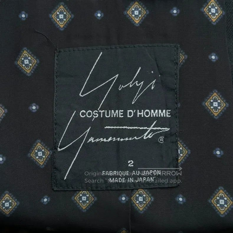Yohji Yamamoto size 2 12aw Diamond Full Print Lined blazer
