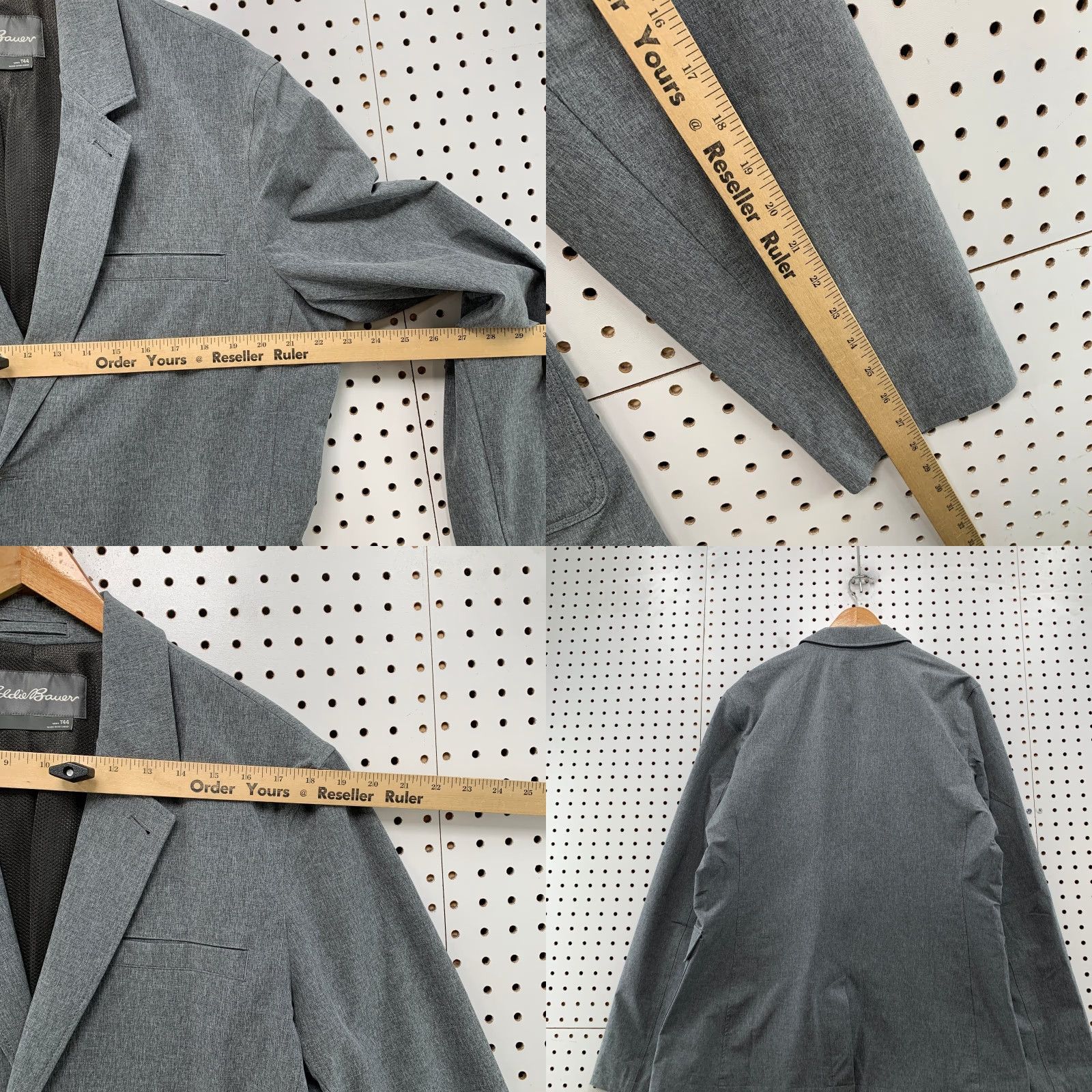 Eddie Bauer VINTAGE Eddie Bauer Blazer Men T44 Voyager Travel Ultimate Flex Light Charcoal Jacket Size 44R - 10 Thumbnail