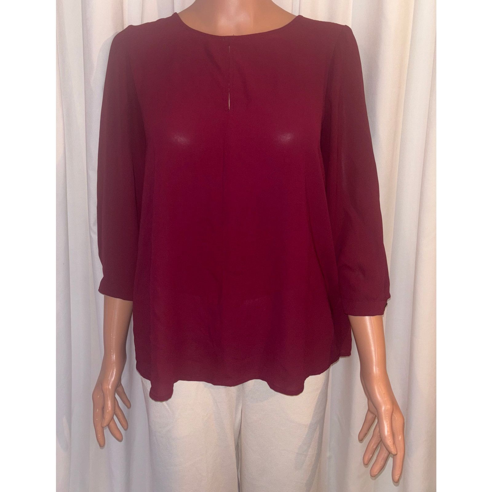 The Unbranded Brand Forever 21 Size M - Burgundy Blouse Size M / US 6-8 / IT 42-44 - 1 Thumbnail