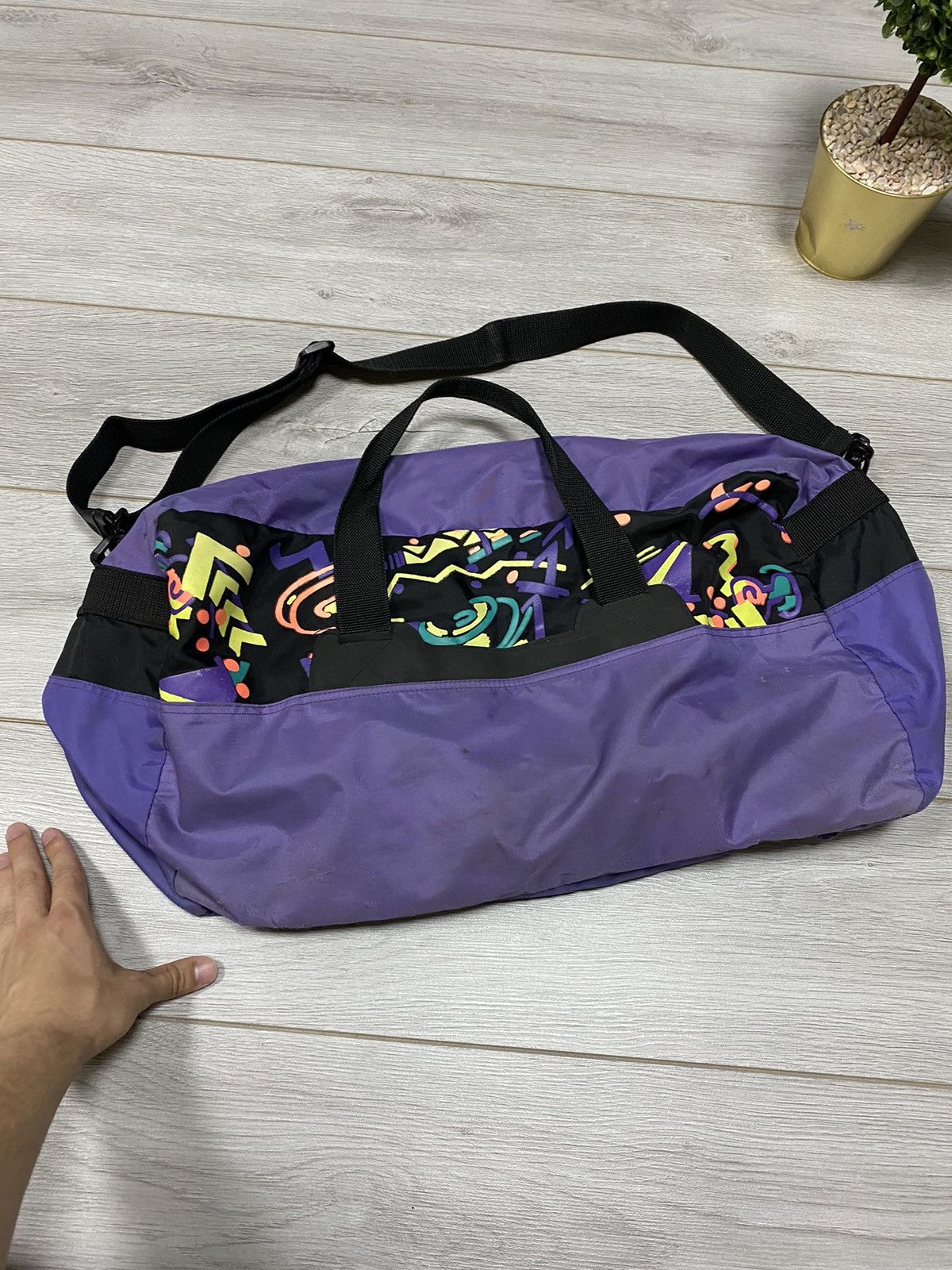 Vintage Nike vintage big swoosh court logo patterns bag Size ONE SIZE - 8 Thumbnail