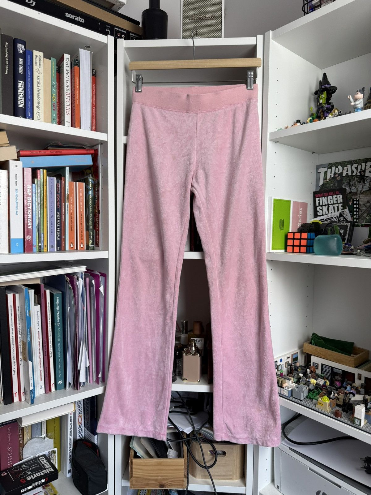 Juicy Couture × Vintage Juicy Couture black label pink velour crystal logo sweatpants Size 28" / US 6 / IT 42 - 2 Thumbnail
