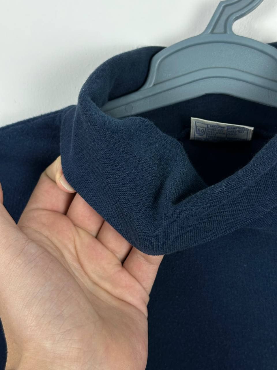 Sunspel × Vintage Vintage Sunspel Blue Cotton Turtleneck Size L Size US L / EU 52-54 / 3 - 6 Thumbnail