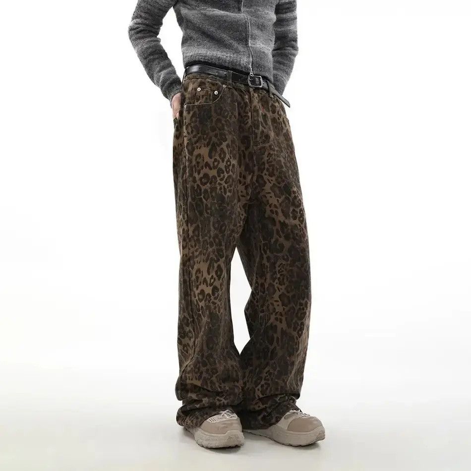 Japanese Brand Vintage Jeans Leopard Graphic Loose Trousers Unisex Size US 32 / EU 48 - 3 Thumbnail