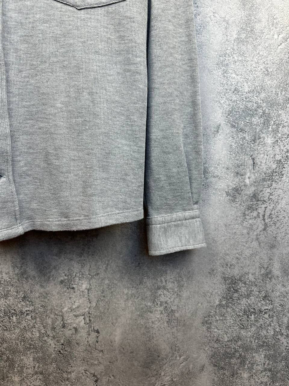 Reiss REISS Scott Jersey Overshirt Button Up Shirt Gray LS Size US L / EU 52-54 / 3 - 8 Thumbnail