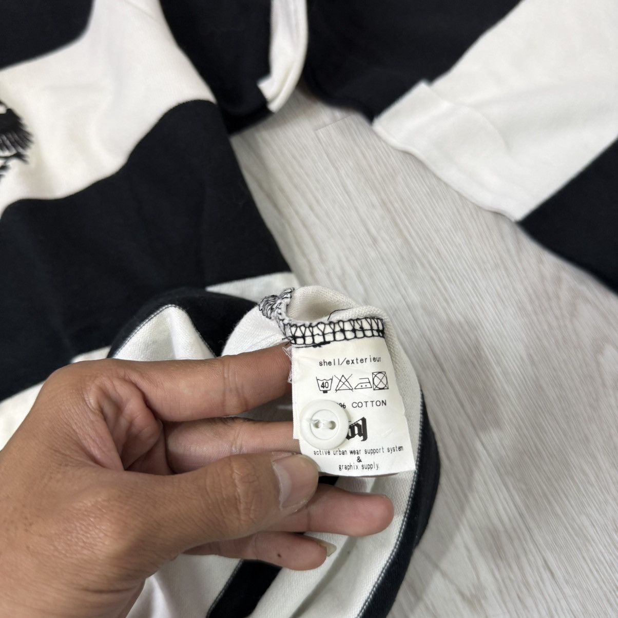 Japanese Brand Graphix supply eagle japan rugby poloshirt stripe Size US L / EU 52-54 / 3 - 6 Thumbnail