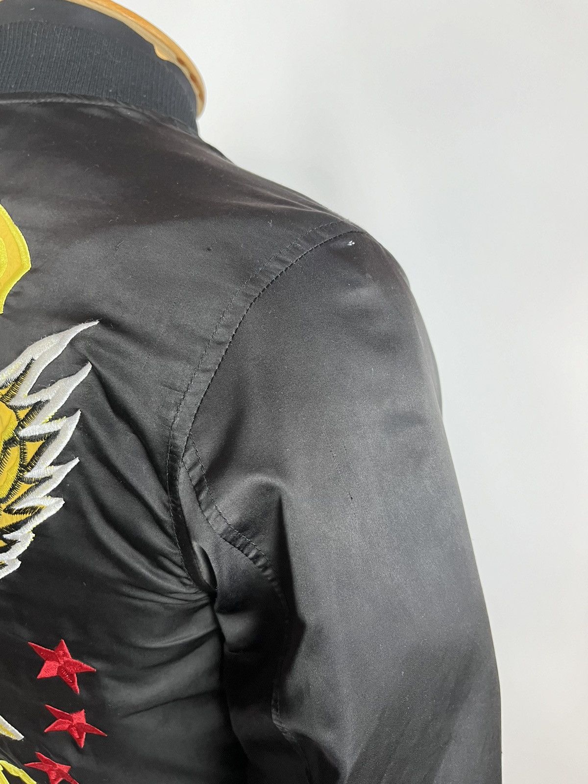 Designer × Diesel Diesel Wild Spirit Embroidered Satin Bomber Jacket Black S Size US S / EU 44-46 / 1 - 6 Thumbnail