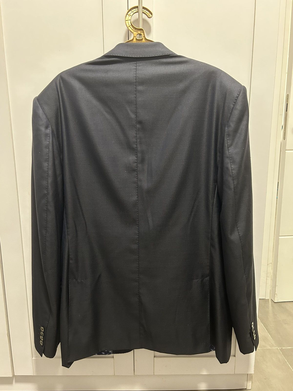 Zilli Zilli Dark Blue Mens Wool Silk Blazer Size 56 Size 54L - 2 Thumbnail