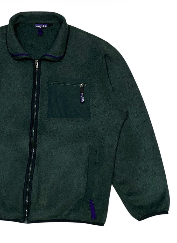 Patagonia Vintage 90s Patagonia Green Full Zip Synchilla Fleece Jacket Size US XL / EU 56 / 4 - 4 Thumbnail