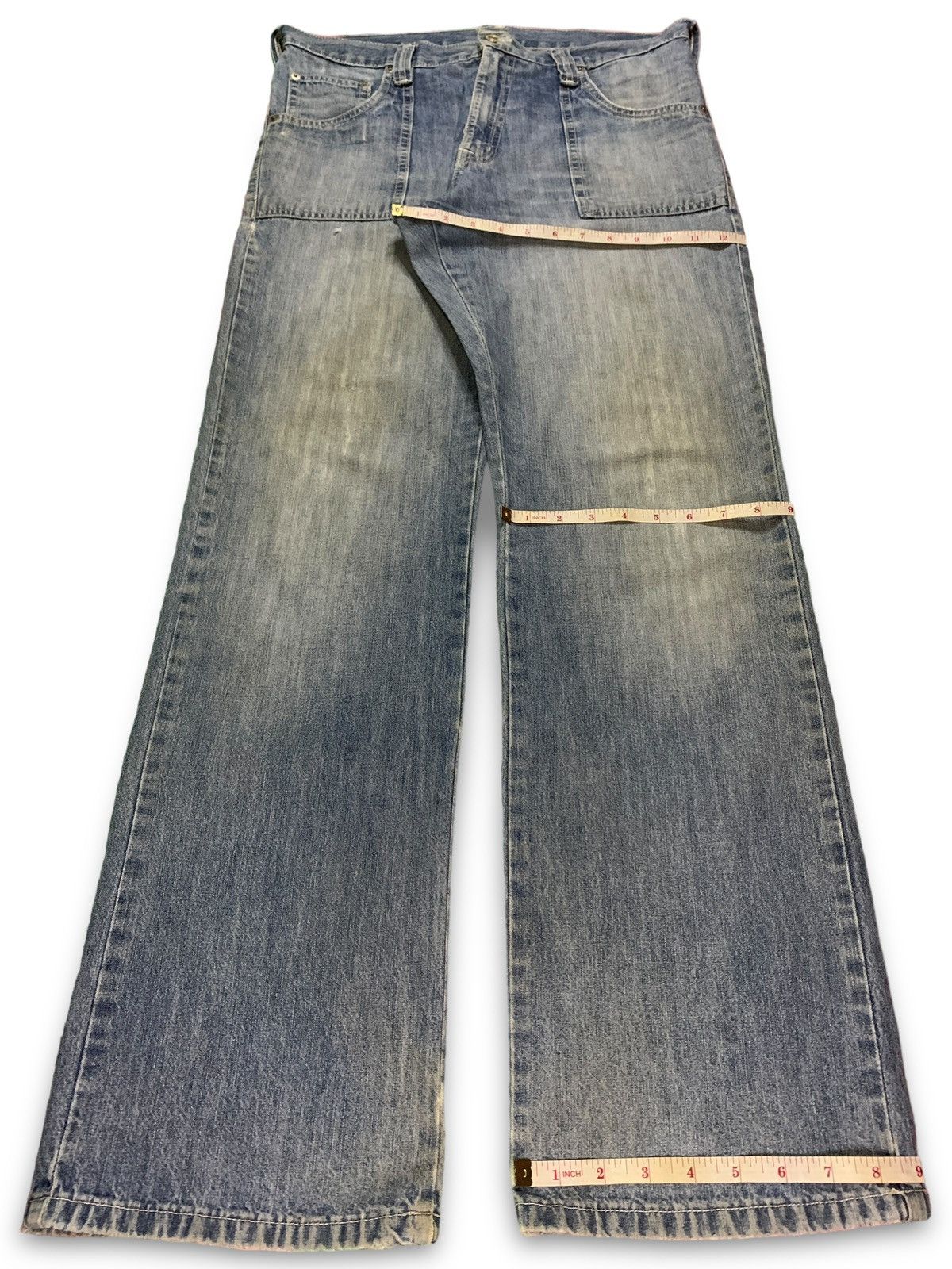 Japanese Brand Vintage Japanese Brand Faded Distressed Baggy Jeans Size US 34 / EU 50 - 13 Thumbnail