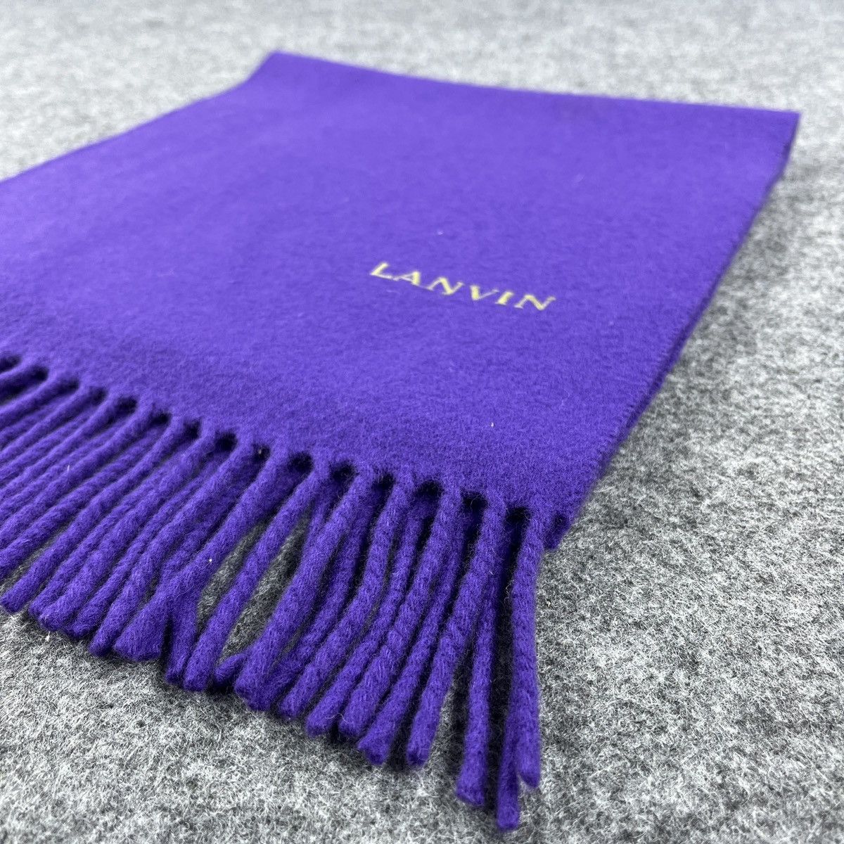 Lanvin Vintage Purple Lanvin Scarf / Muffler / Neckwear T1186 Size ONE SIZE - 4 Thumbnail