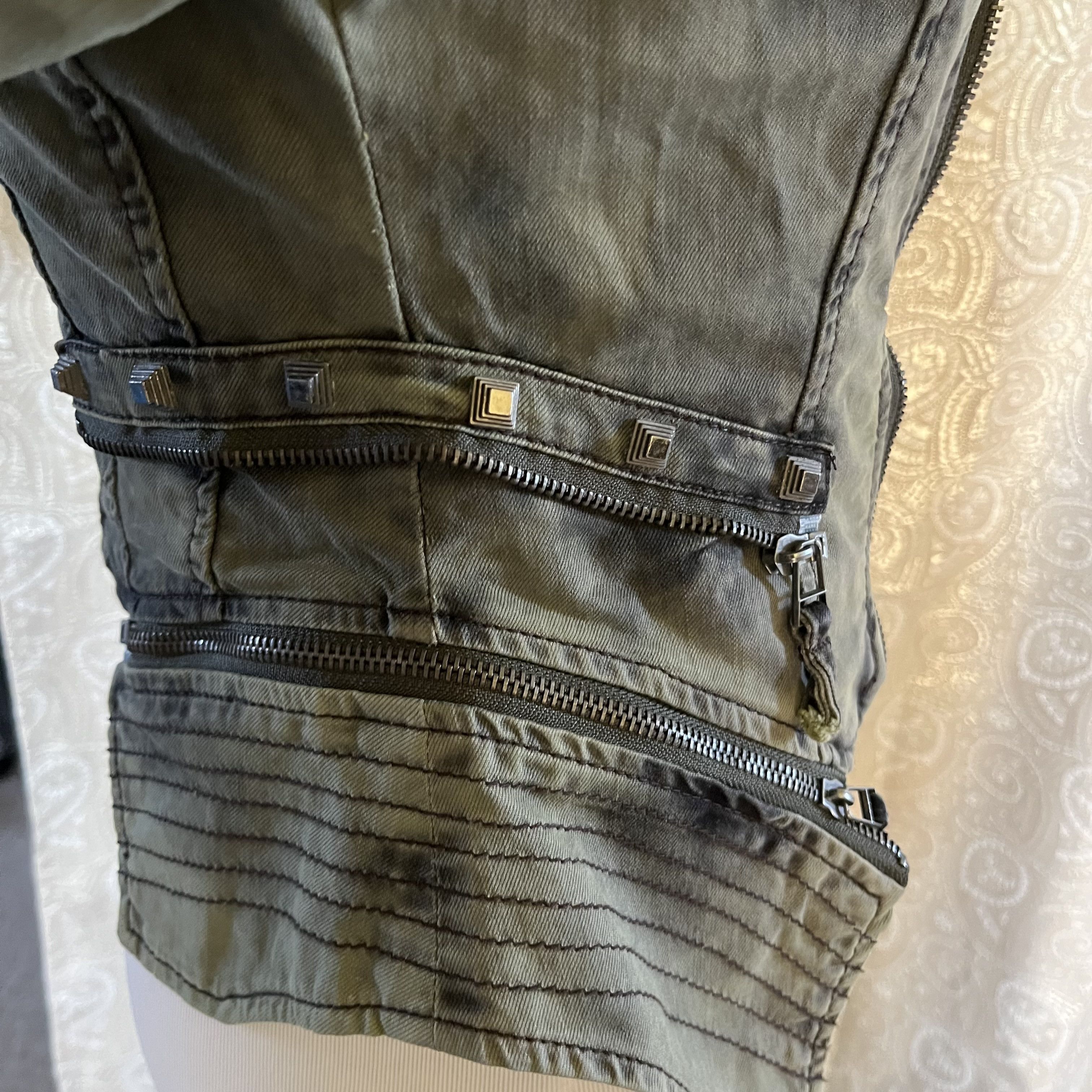 Vintage Studded Steampunk Women's denim Jacket Size S / US 4 / IT 40 - 5 Thumbnail