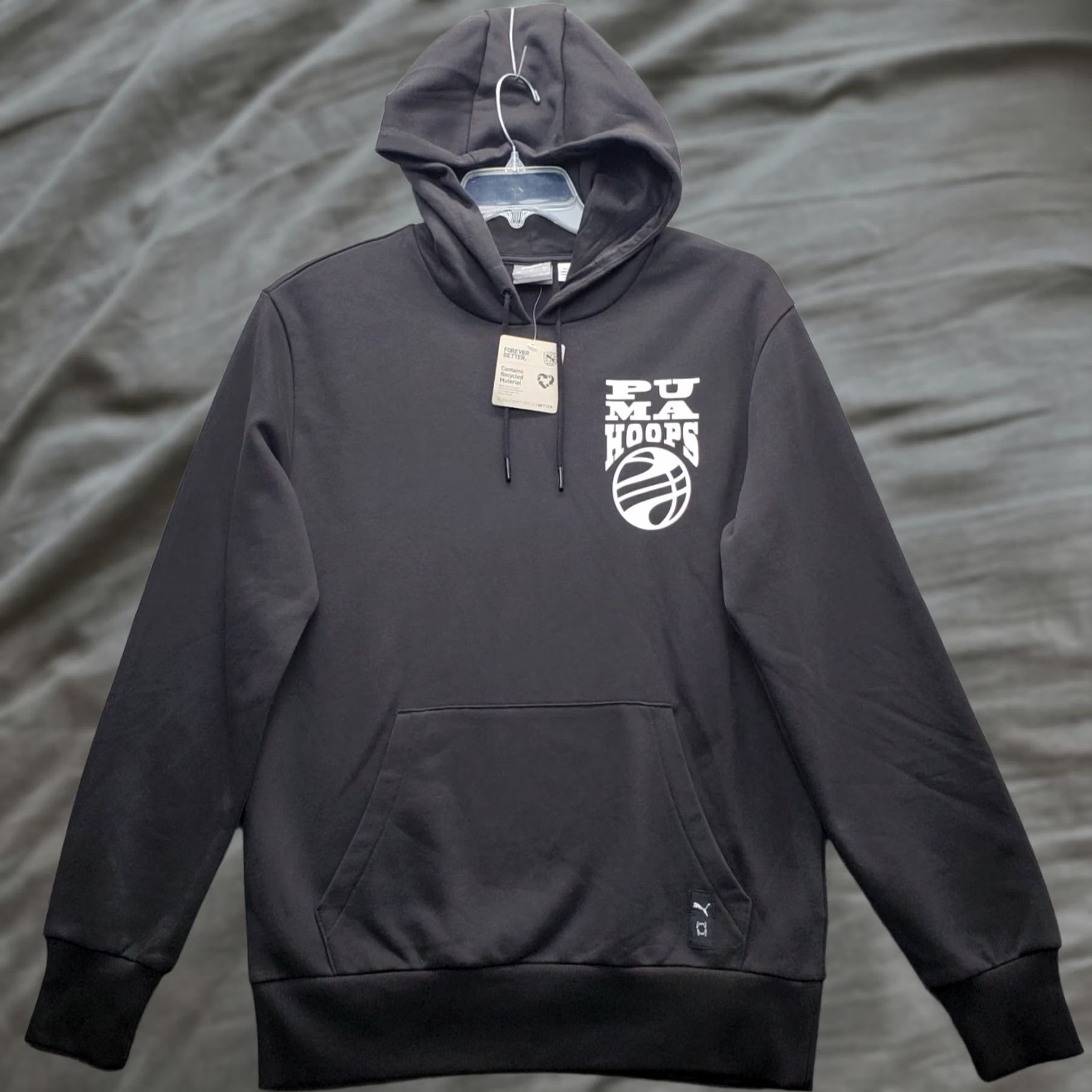 Puma PUMA Mens Basketball Hoodie Raglan Sleeve Black Fleece Lined Posterize 2.0 Size S Size US S / EU 44-46 / 1 - 1 Thumbnail