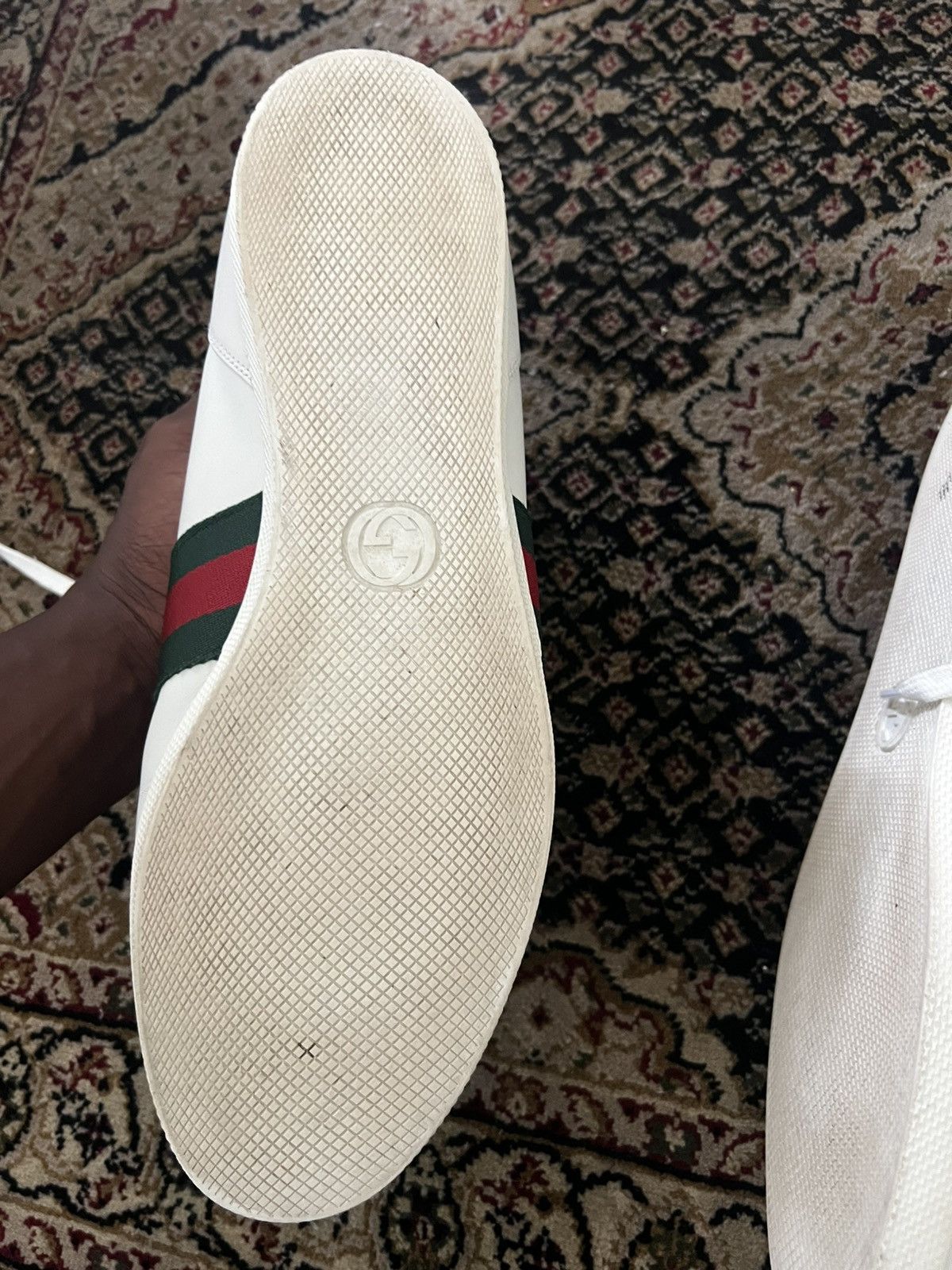 Gucci The Gucci Ace Web High-Top Sneakers Size US 11.5 / EU 44-45 - 5 Thumbnail