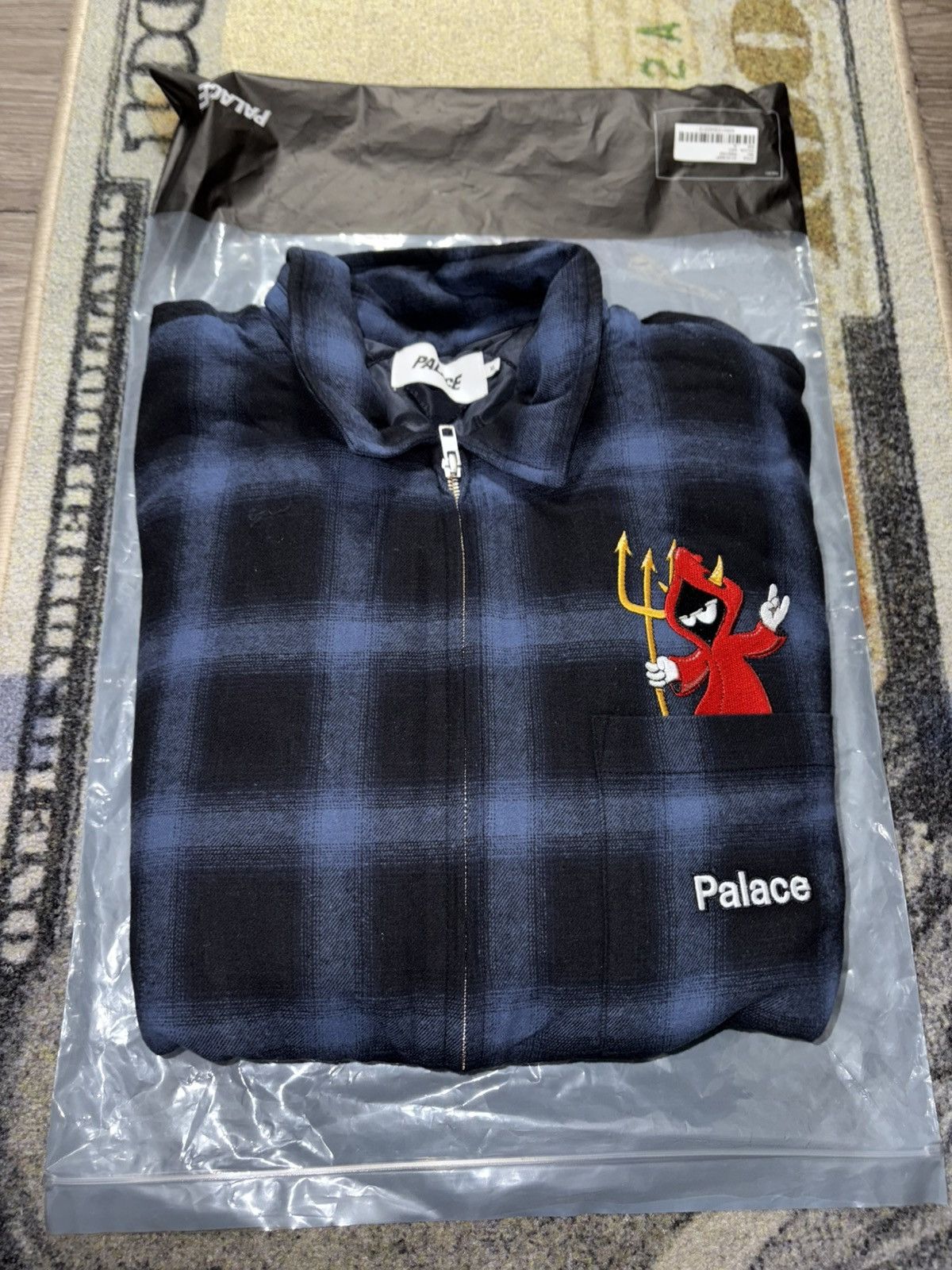 Palace Palace Zip Up Shirt Navy Size US XL / EU 56 / 4 - 1 Thumbnail
