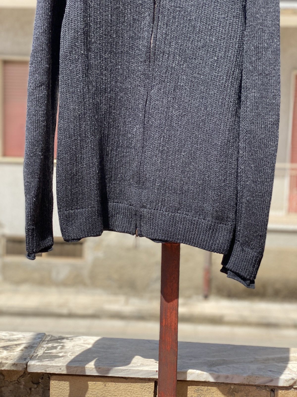 Designer Men‘s HOSIO Wool Full Zip Gray Sweater Size M Size US M / EU 48-50 / 2 - 3 Thumbnail