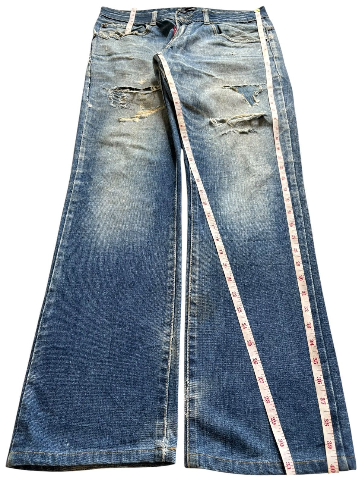 Dsquared2 Vintage Dsquared Mud Wash Distressed Loose Jeans Size US 33 - 14 Thumbnail
