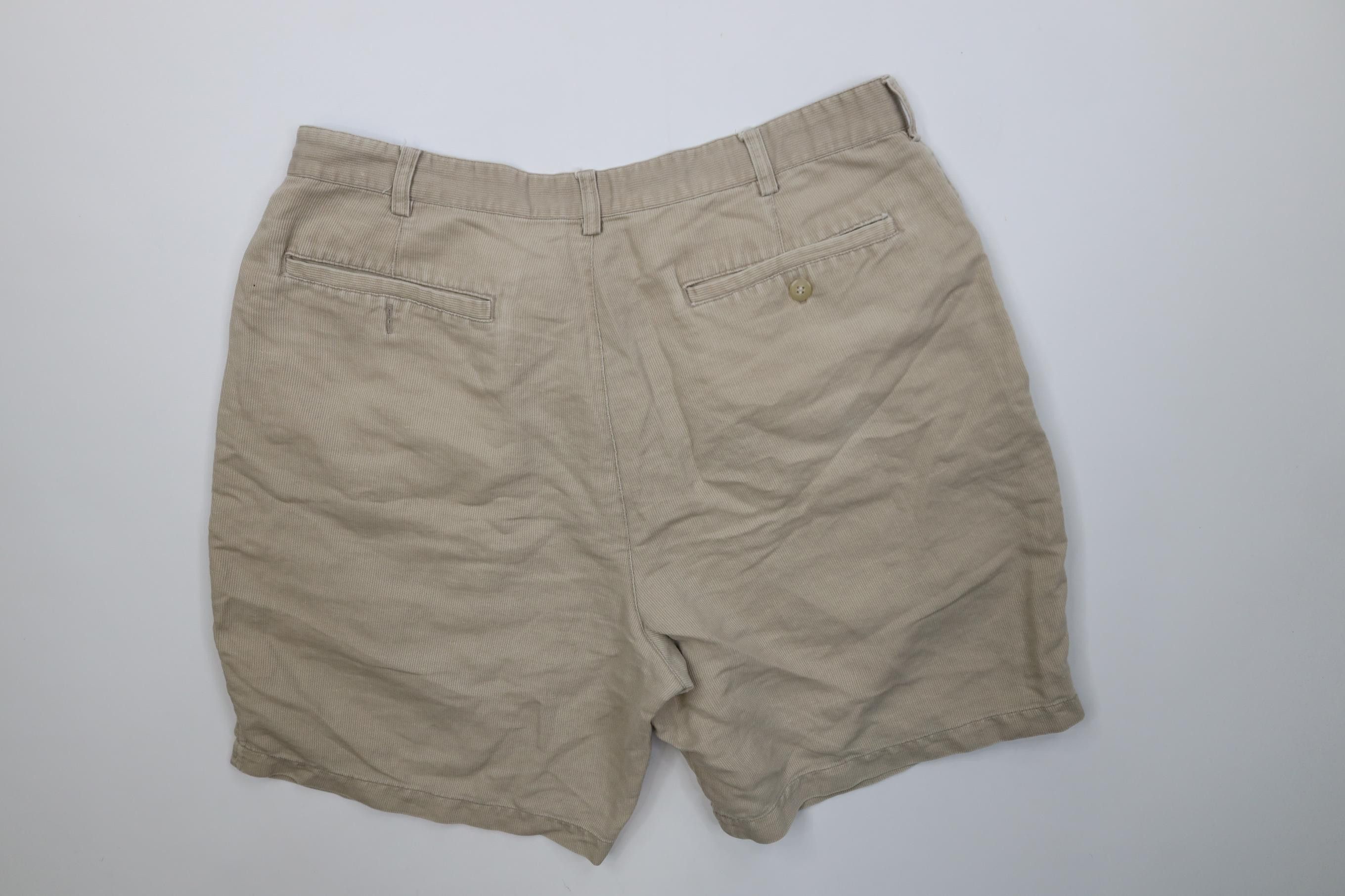 Vintage Vintage 90s Streetwear Above Knee Knit Chino Shorts Beige Size US 34 / EU 50 - 11 Thumbnail