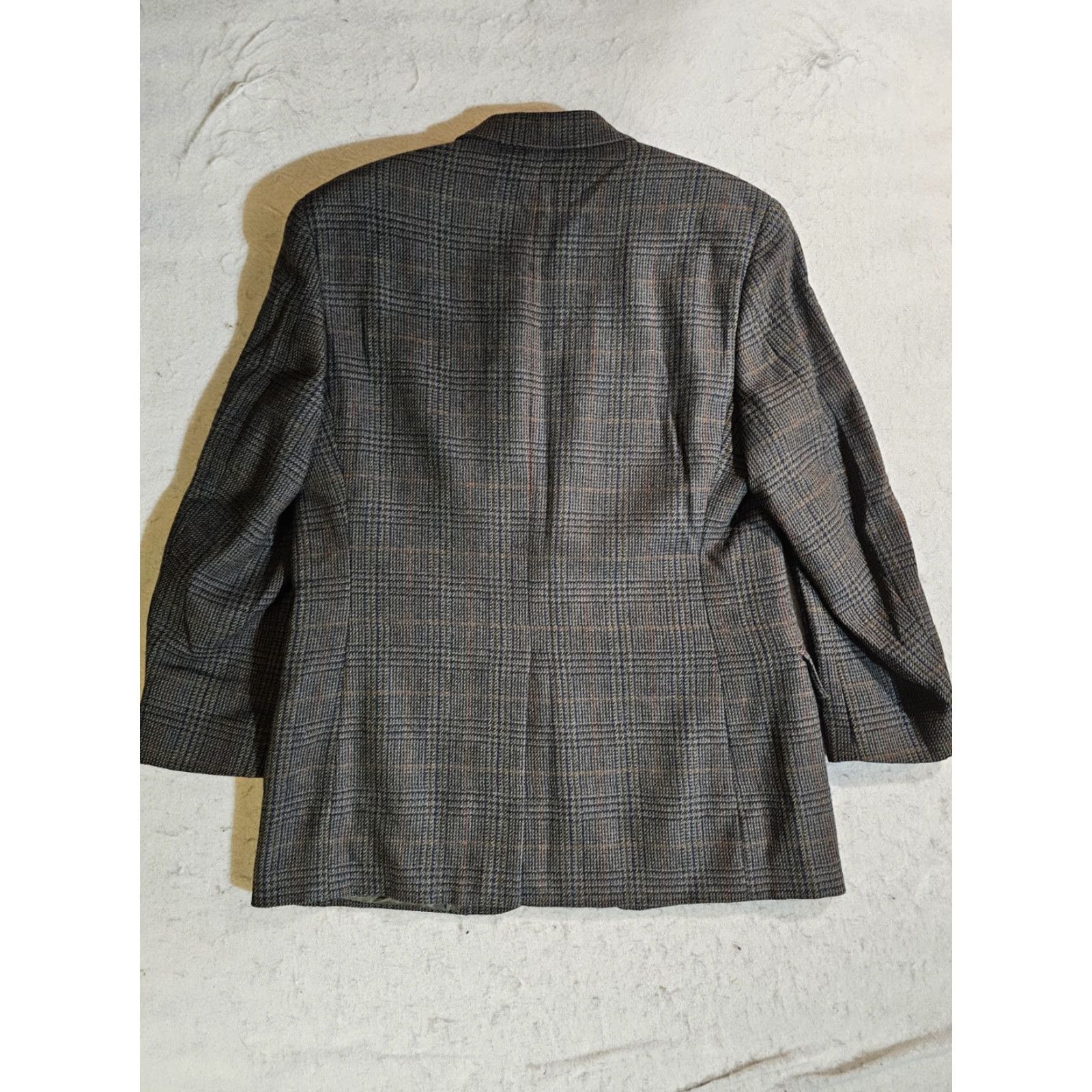 Brooks Brothers VINTAGE Brooks Brothers Blazer 100% Wool Glen Plaid Heavy Weight Regular Fit Mens Sz 42R Jacket Size 42R - 7 Thumbnail