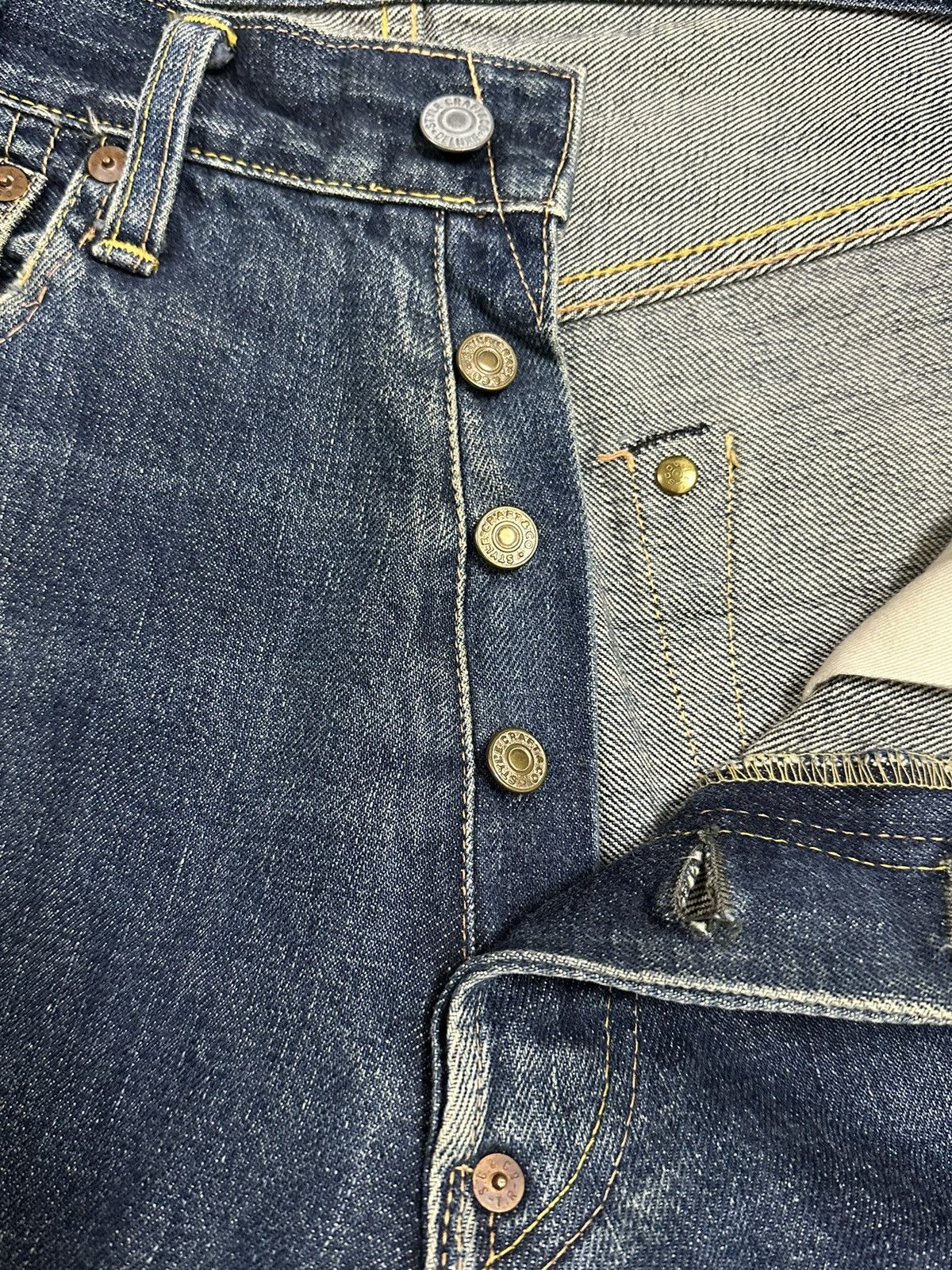 Evisu Vintage 80s Usa Evis Selvedge Faded Wash Style Baggy Jeans Size US 30 / EU 46 - 12 Thumbnail