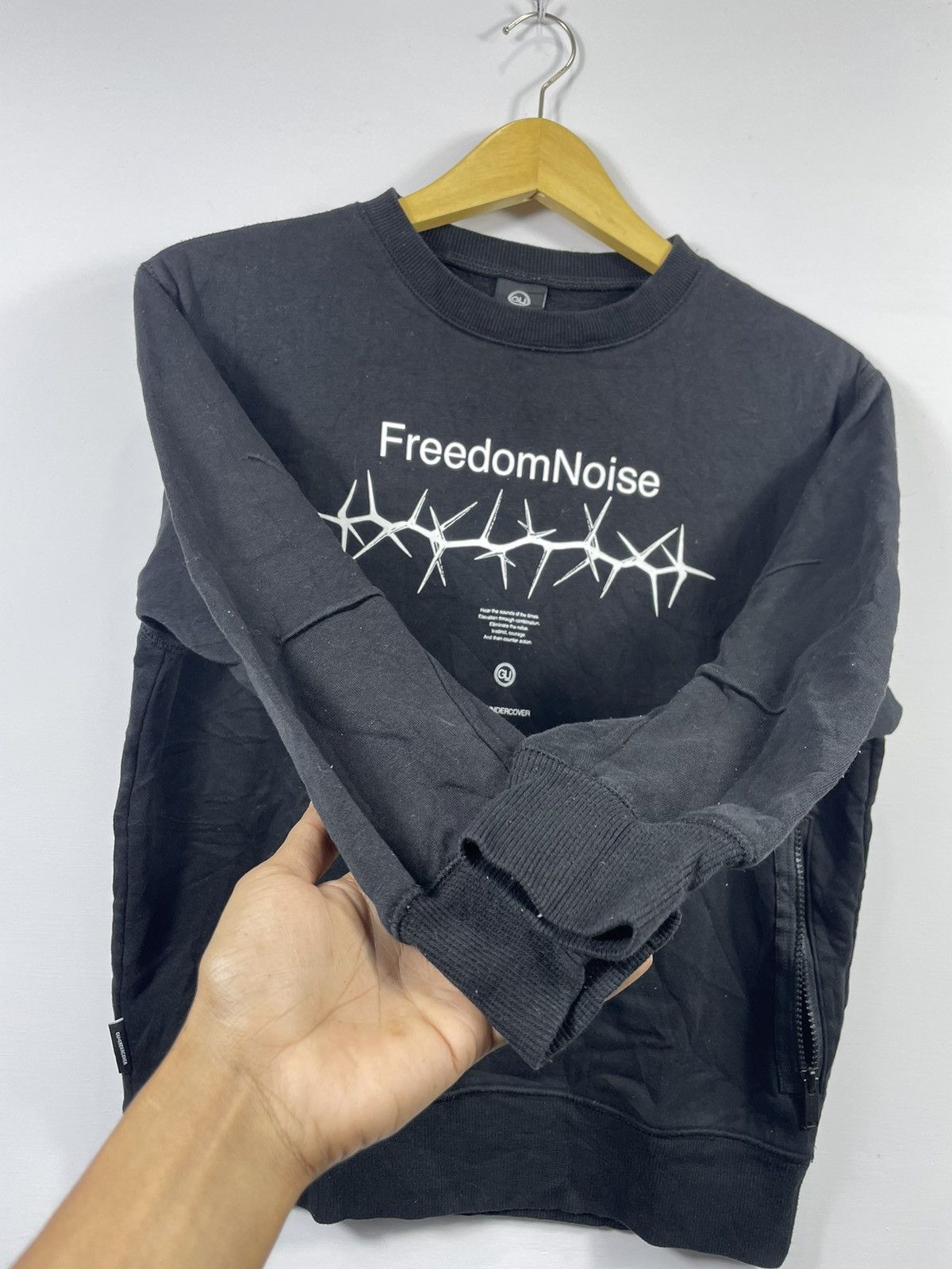 Japanese Brand × Undercover Undercover GU Freedom Noise Knit Sweater croped Size US M / EU 48-50 / 2 - 4 Thumbnail