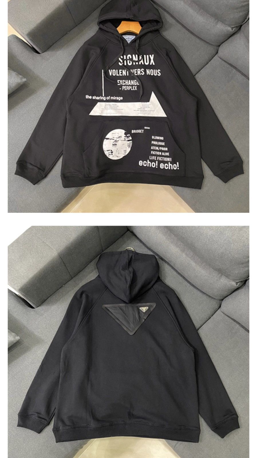 Prada × Raf Simons Prada logo hoodies by raf Size US M / EU 48-50 / 2 - 17 Thumbnail