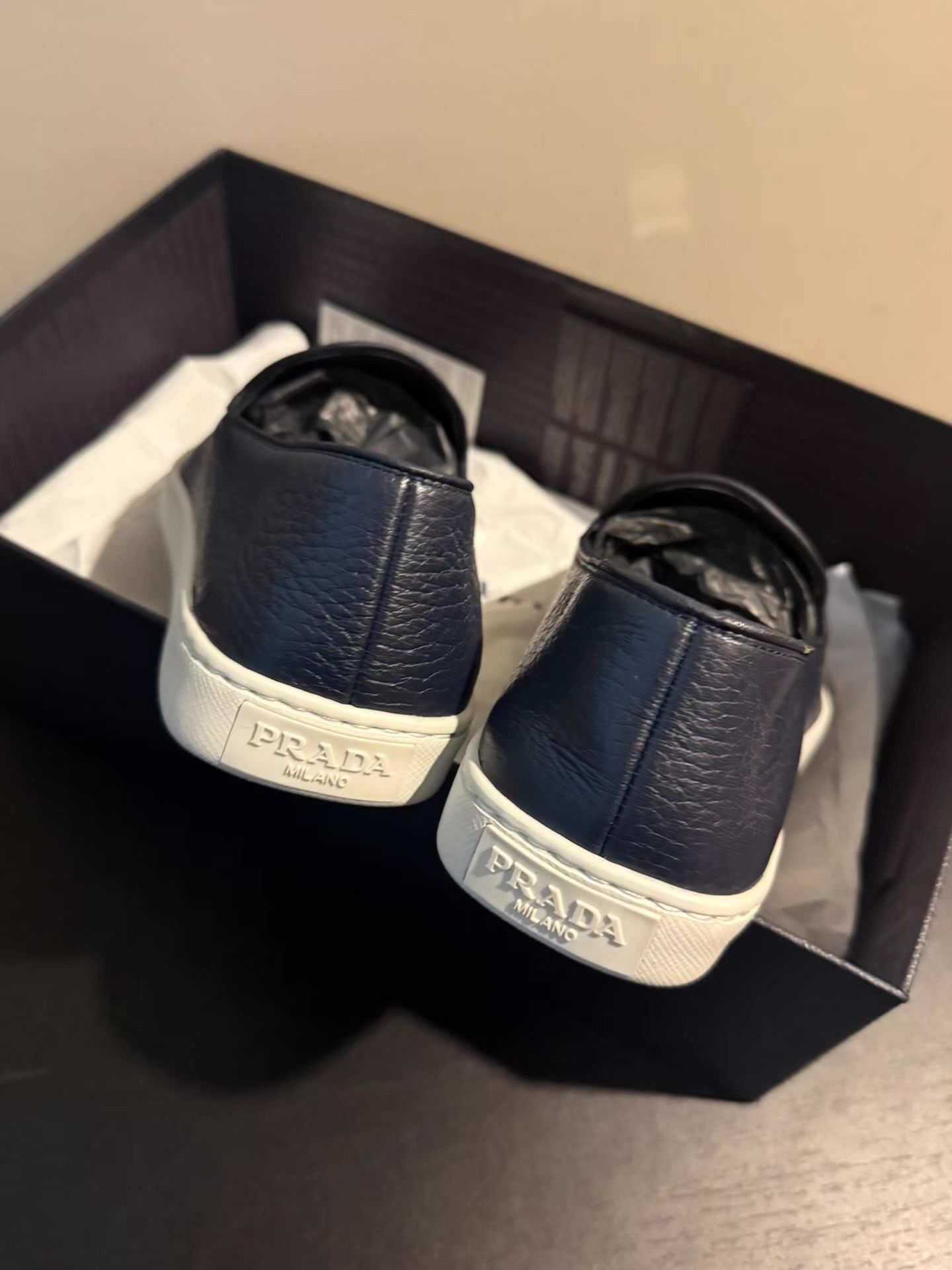 Prada Prada Men's Slip-on Leather Shoes Ｑ20 Size US 7.5 / EU 40-41 - 3 Thumbnail