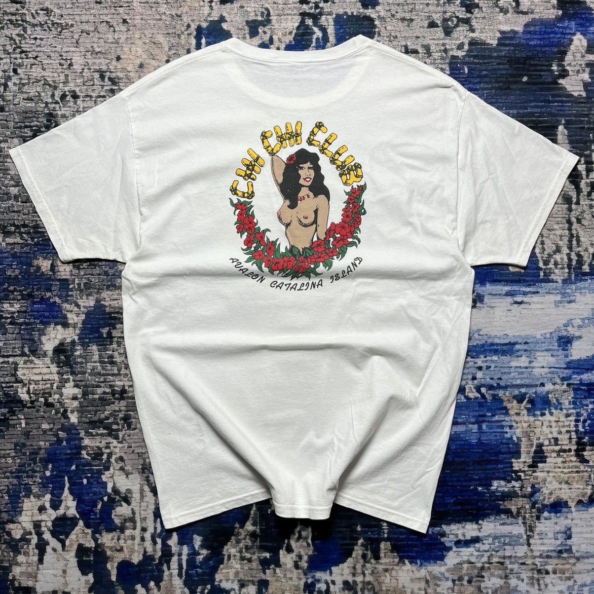 🔥Vintage Chi Chi Club Naked Women Big Logo Tee
