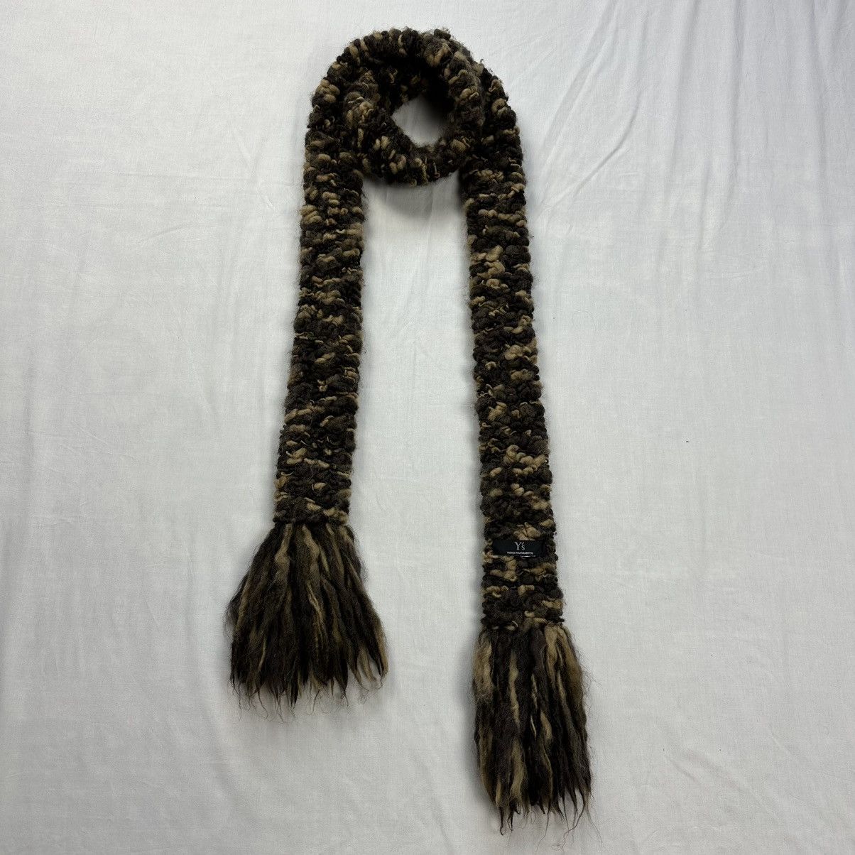 Yohji Yamamoto Y’s By Yohji Yamamoto Chunky Knit Scarf With Fringe Size ONE SIZE - 1 Thumbnail