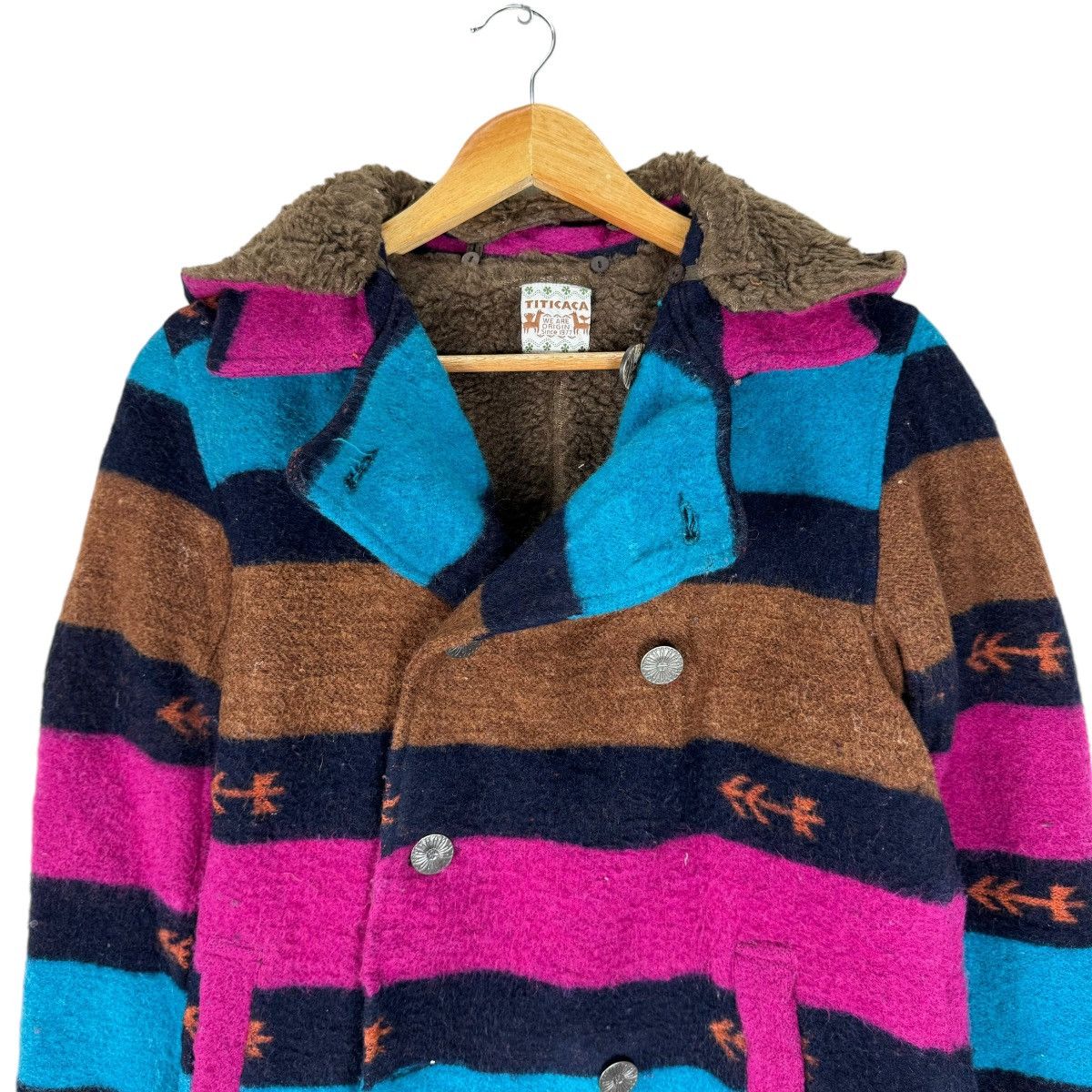 🌟TITICACA NATIVE HOODIE BUTTON JACKET