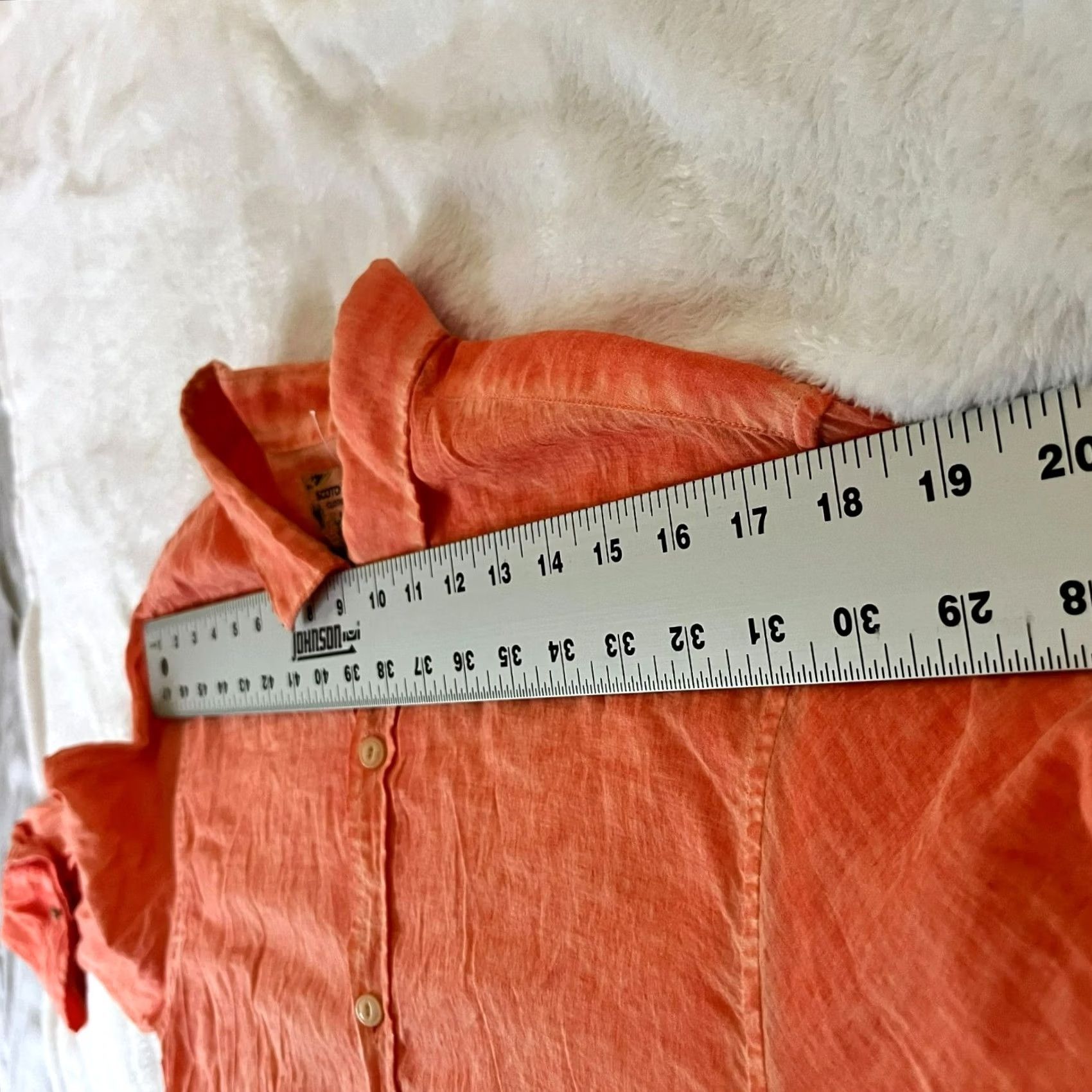 Scotch & Soda Scotch & Soda Men's Long Sleeve Collared Casual Button Up Shirt Orange M Size US M / EU 48-50 / 2 - 7 Thumbnail