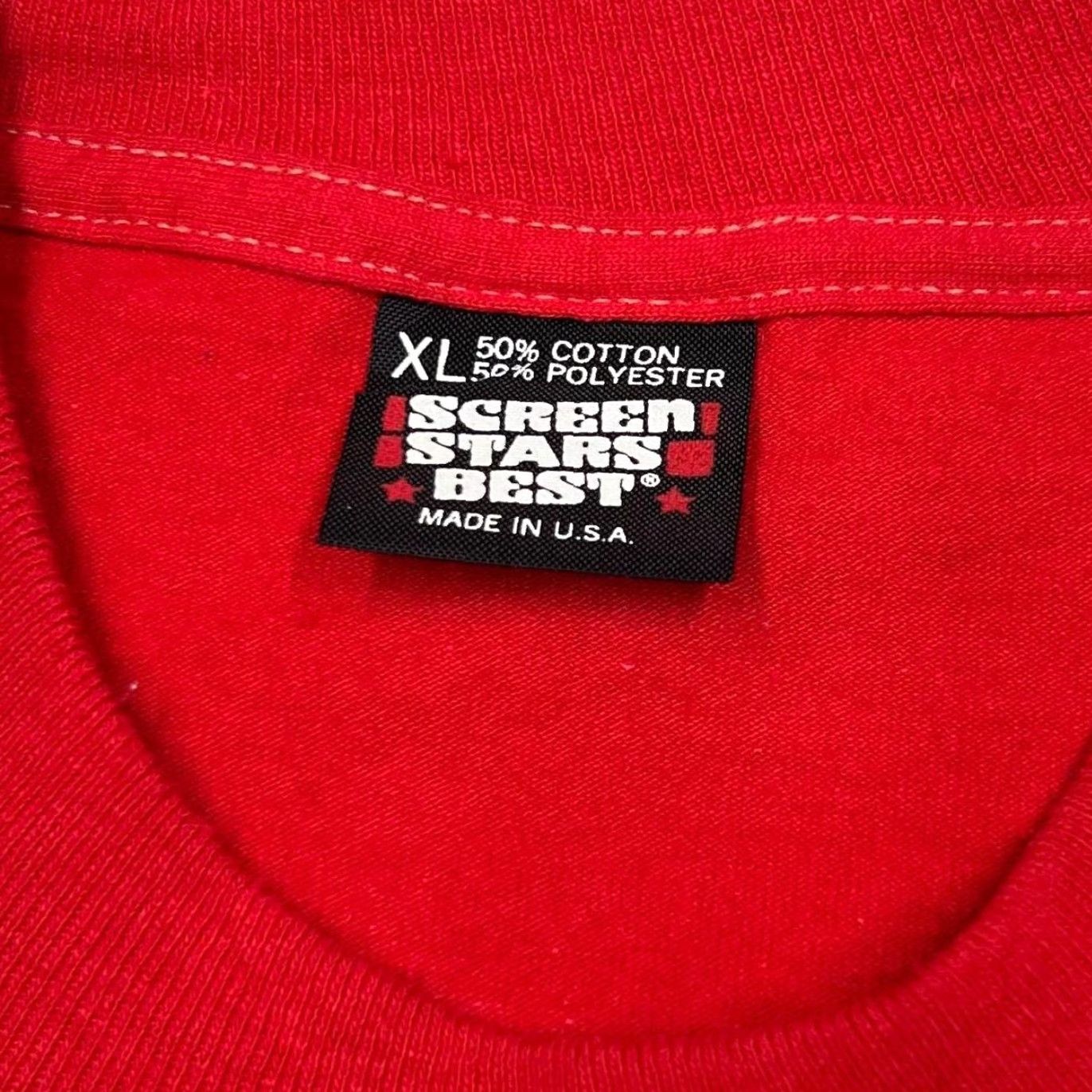 Vintage VINTAGE Screen Stars The Yednock Family Reunion T-Shirt L Red Graphic Print 1989-1999 Mens XL Large Shirt Size US L / EU 52-54 / 3 - 3 Thumbnail