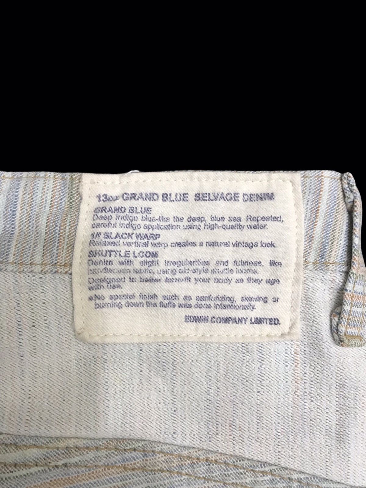 Edwin 💥LIMITED💥ARCHIVAL EDWIN 13 Oz Grande Selvedge Denim F253 Size US 33 - 17 Thumbnail