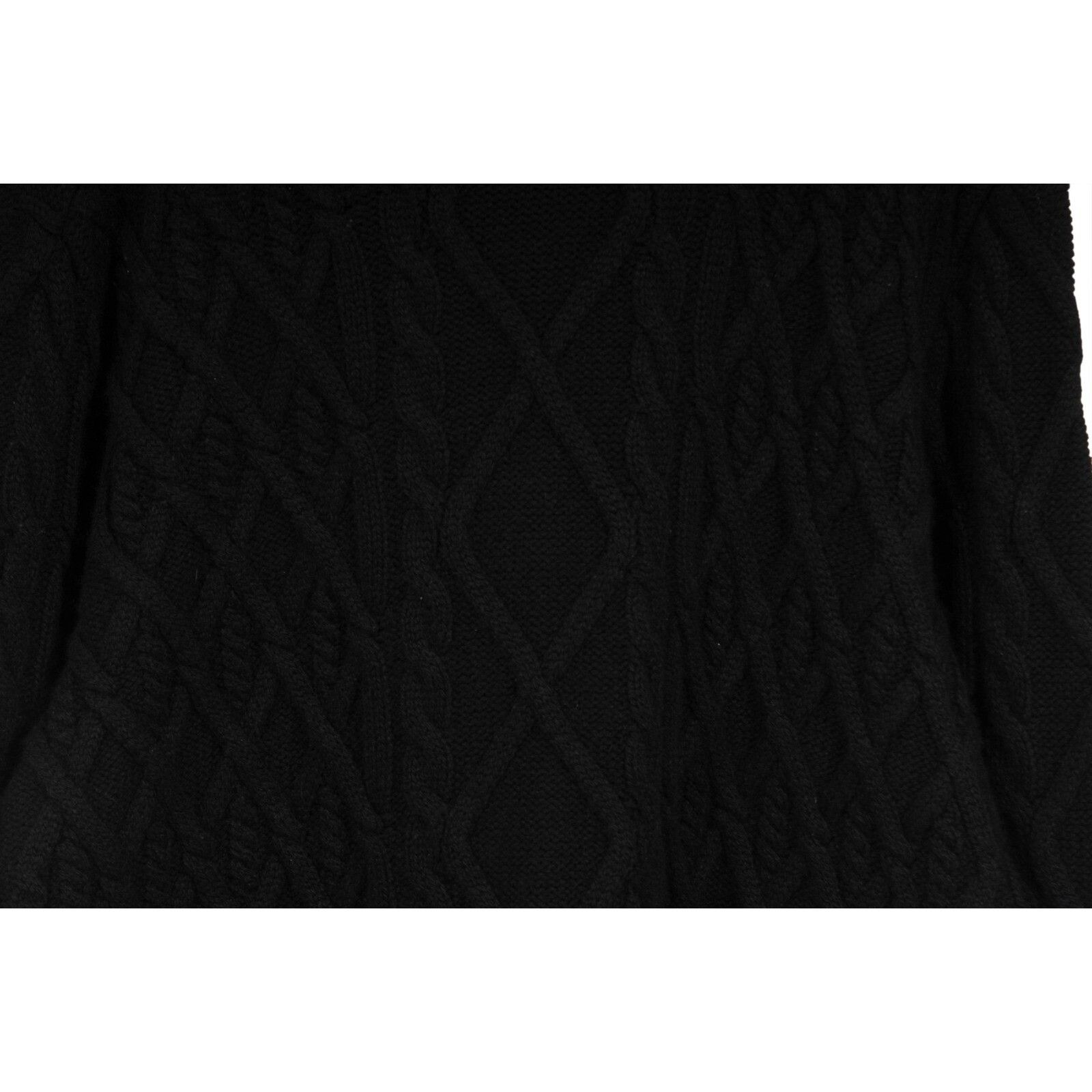 Dior CD Cable Knit Sweater Black Cashmere Pullover Size US L / EU 52-54 / 3 - 7 Thumbnail