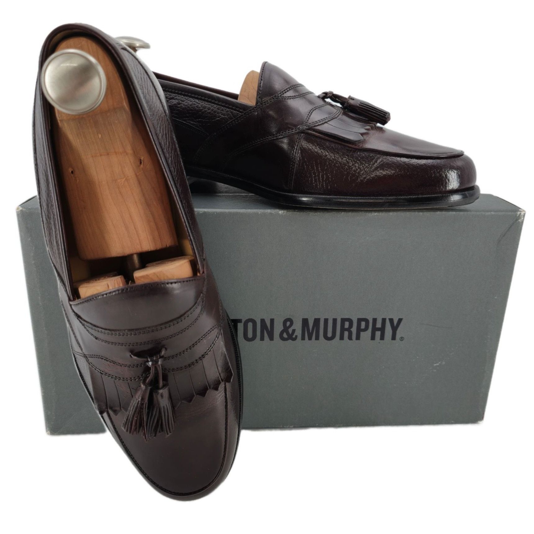 Johnston & Murphy Johnston & Murphy Mens Size 9.5 Wide Brown Deerskin Leather Size US 9.5 / EU 42-43 - 1 Thumbnail