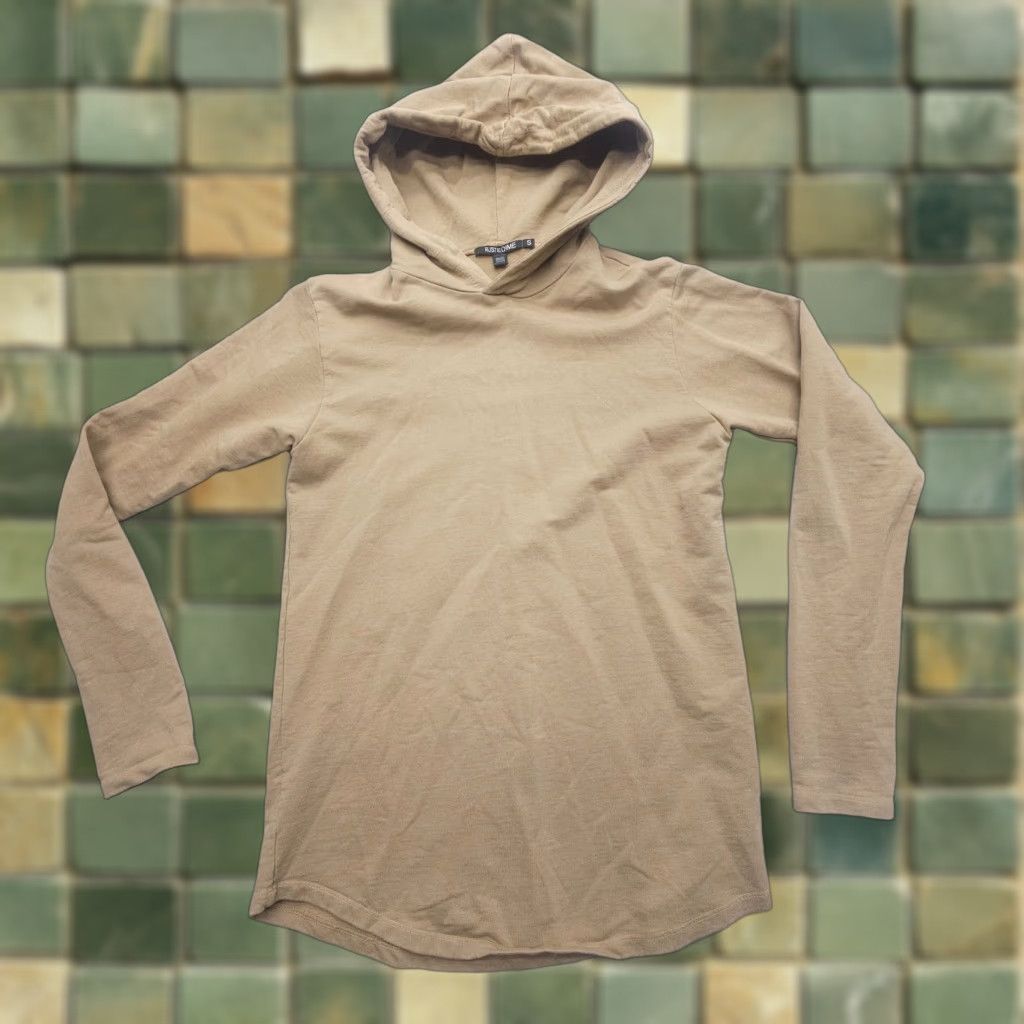 Dime Rustic Dime Hoodie Mens Small Tan USA Made 100% Cotton Pullover Workwear Size US S / EU 44-46 / 1 - 1 Thumbnail