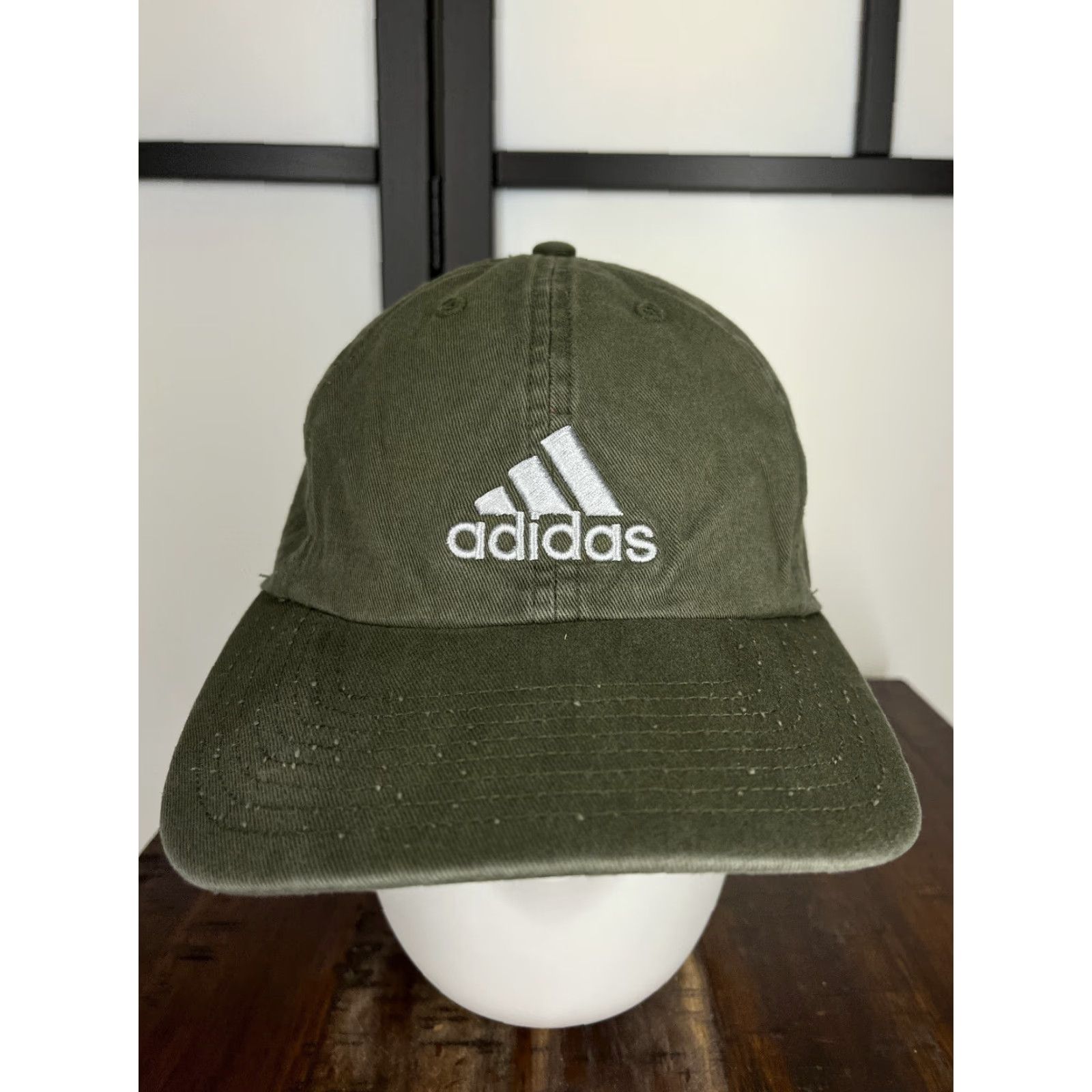 Adidas Adidas Hat Adult One Size Green White 100% Cotton Climalite Twill Cap Size ONE SIZE - 2 Thumbnail